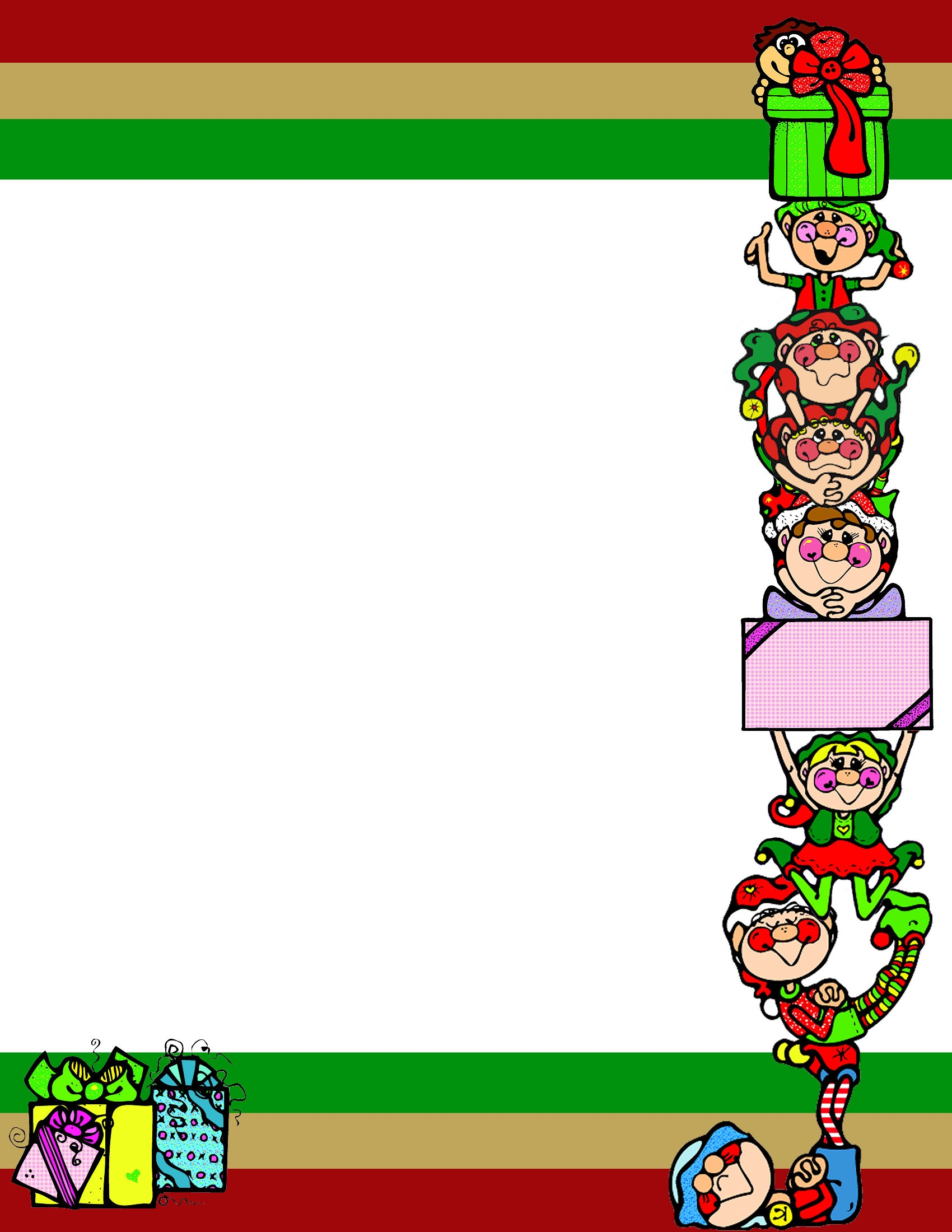 Free Christmas Stationery Templates Printable