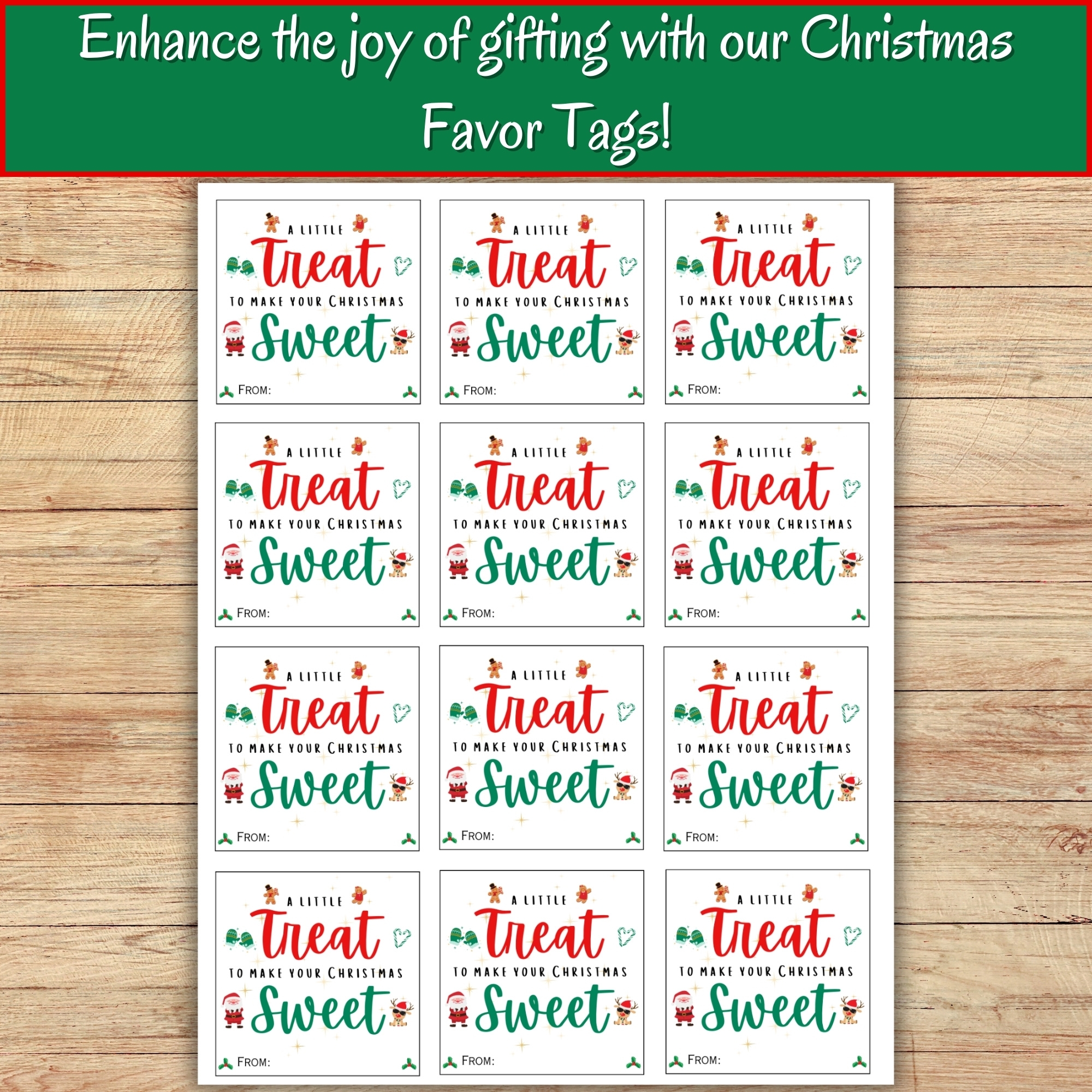 Free Printable Christmas Joy Tags Templates