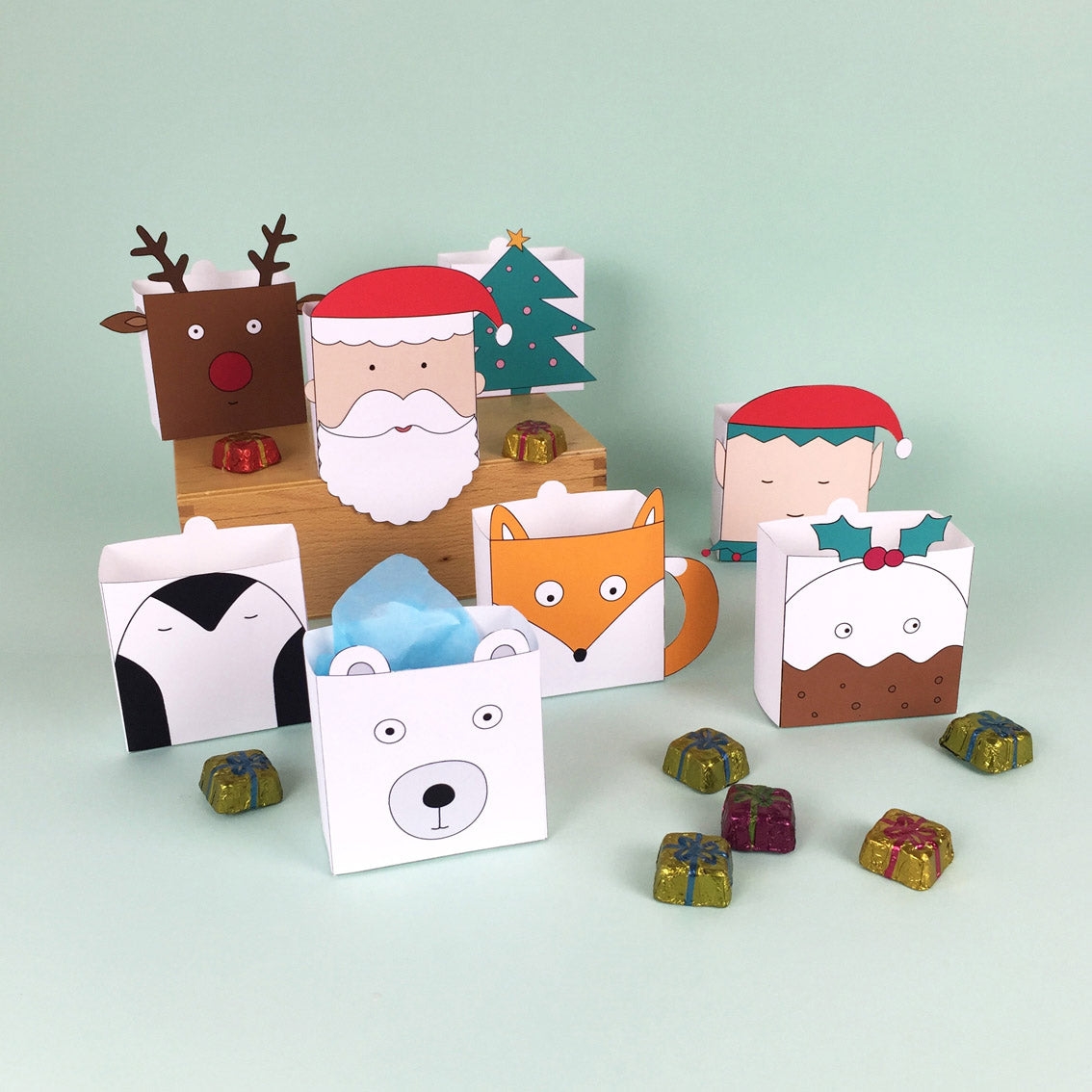 Christmas Favour Boxes Free Download Doodlemoo