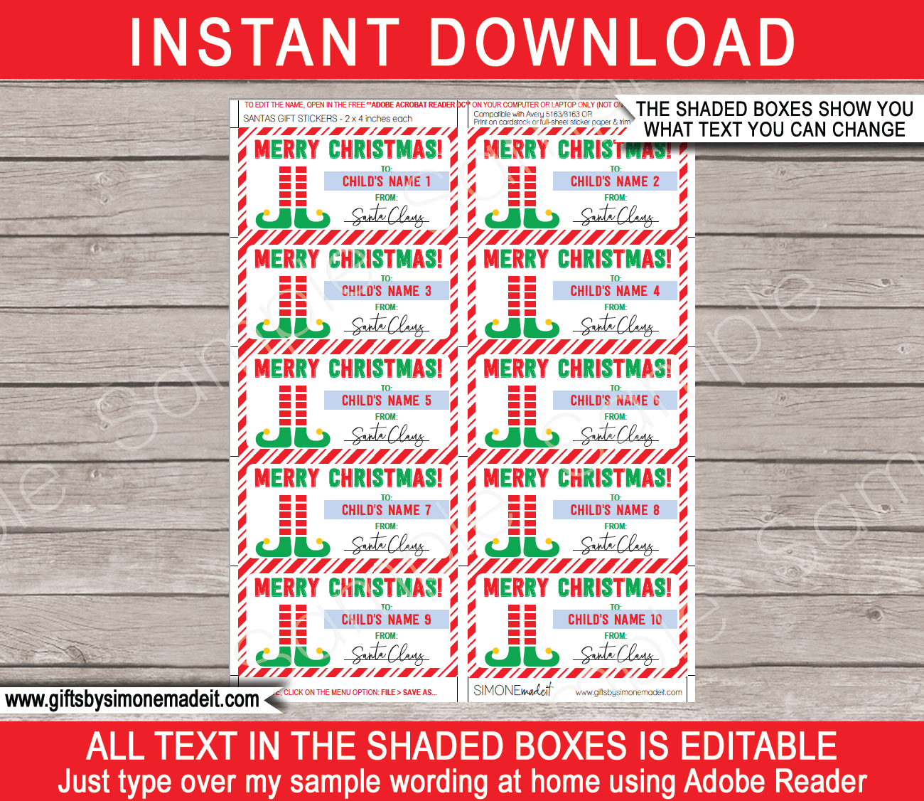 Christmas Tag Template Free Printable