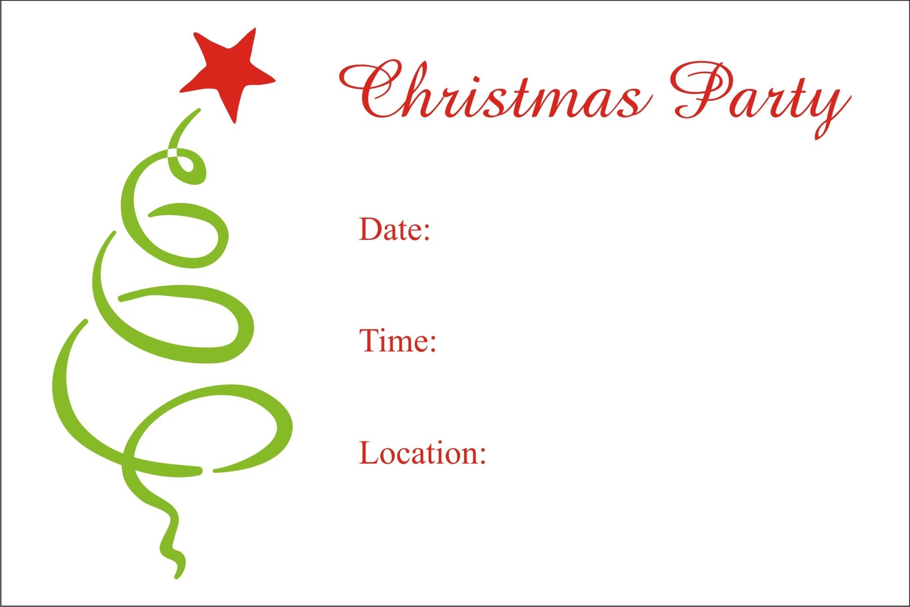 Free Printable Christmas Invitation Templates
