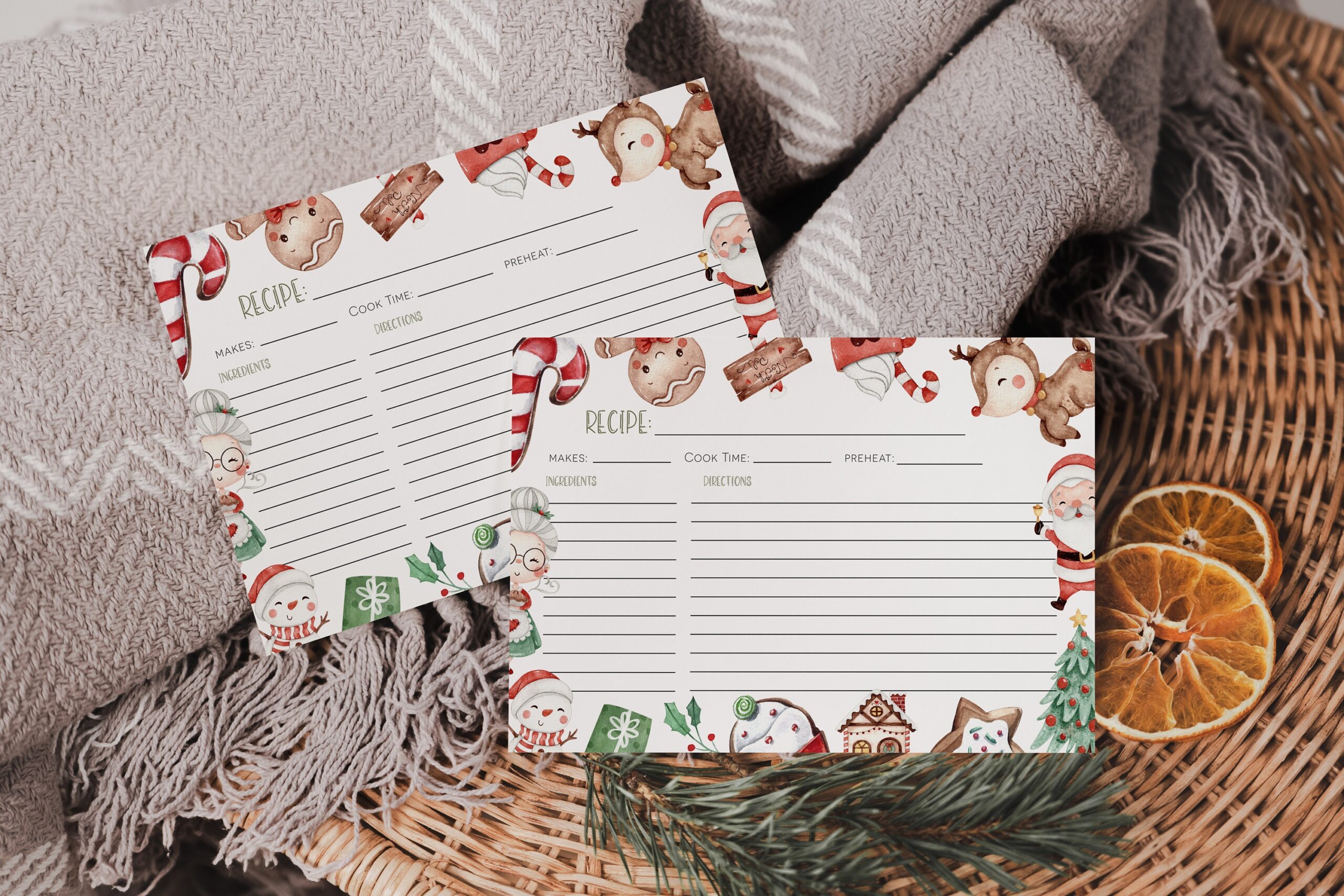 Free Printable Christmas Recipe Templates