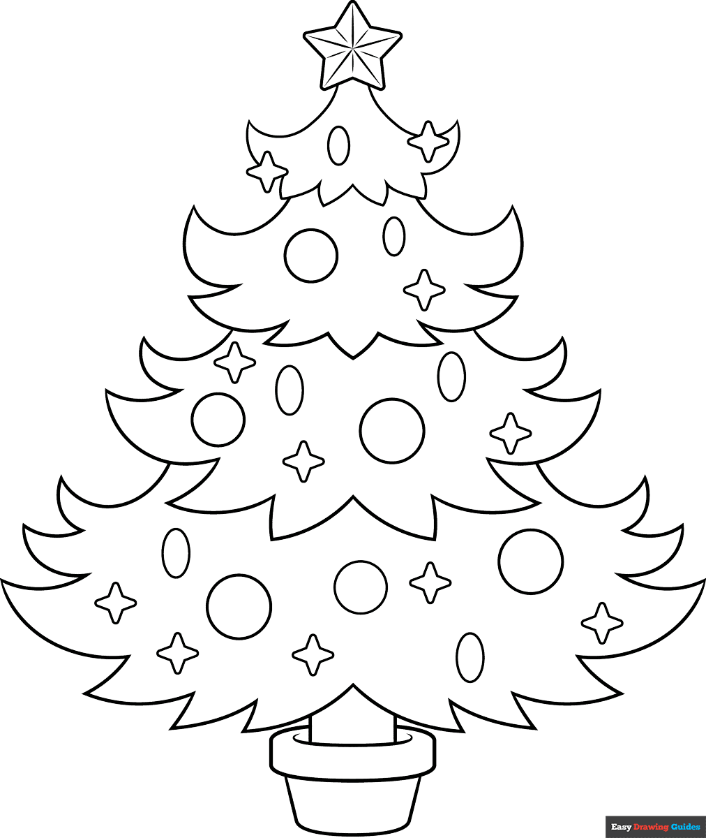 Free Printable Christmas Tree Coloring Page