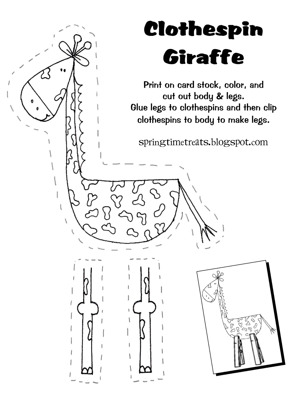 Giraffe Template Printable Free