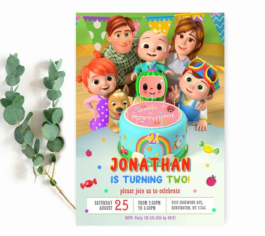 Cocomelon Invitation Editable Edit Online Now Access Instantly