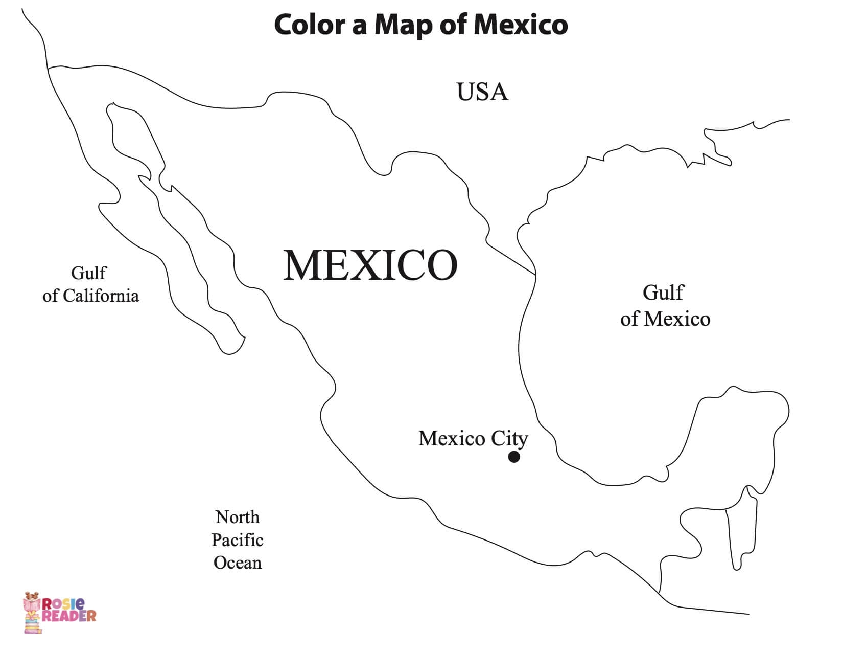 Printable Map Of Usa And Mexico