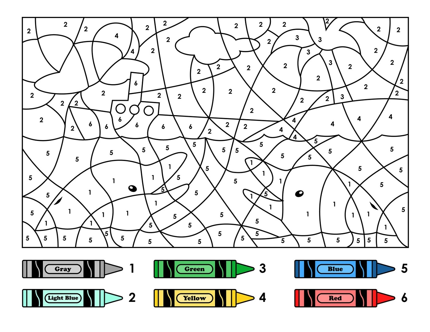 Free Preschool Color By Number Printables