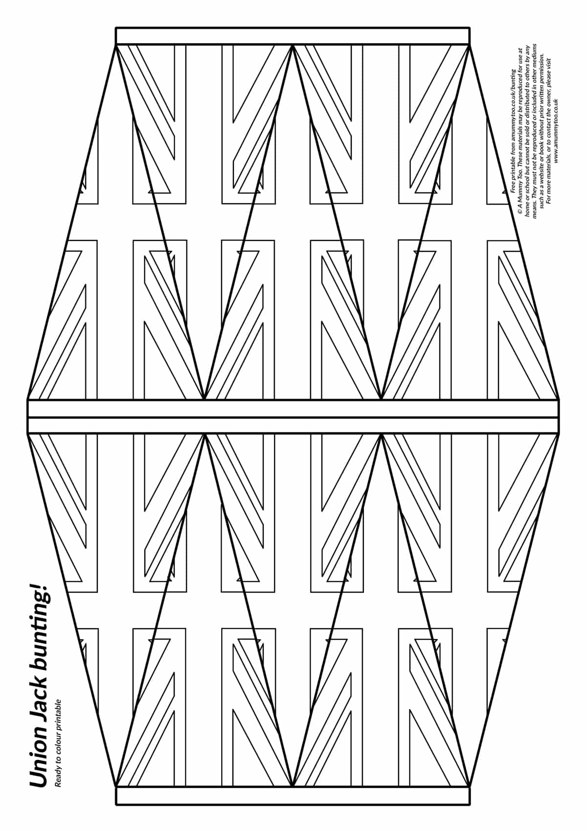 Colour And Cut Out Printable Union Jack Bunting