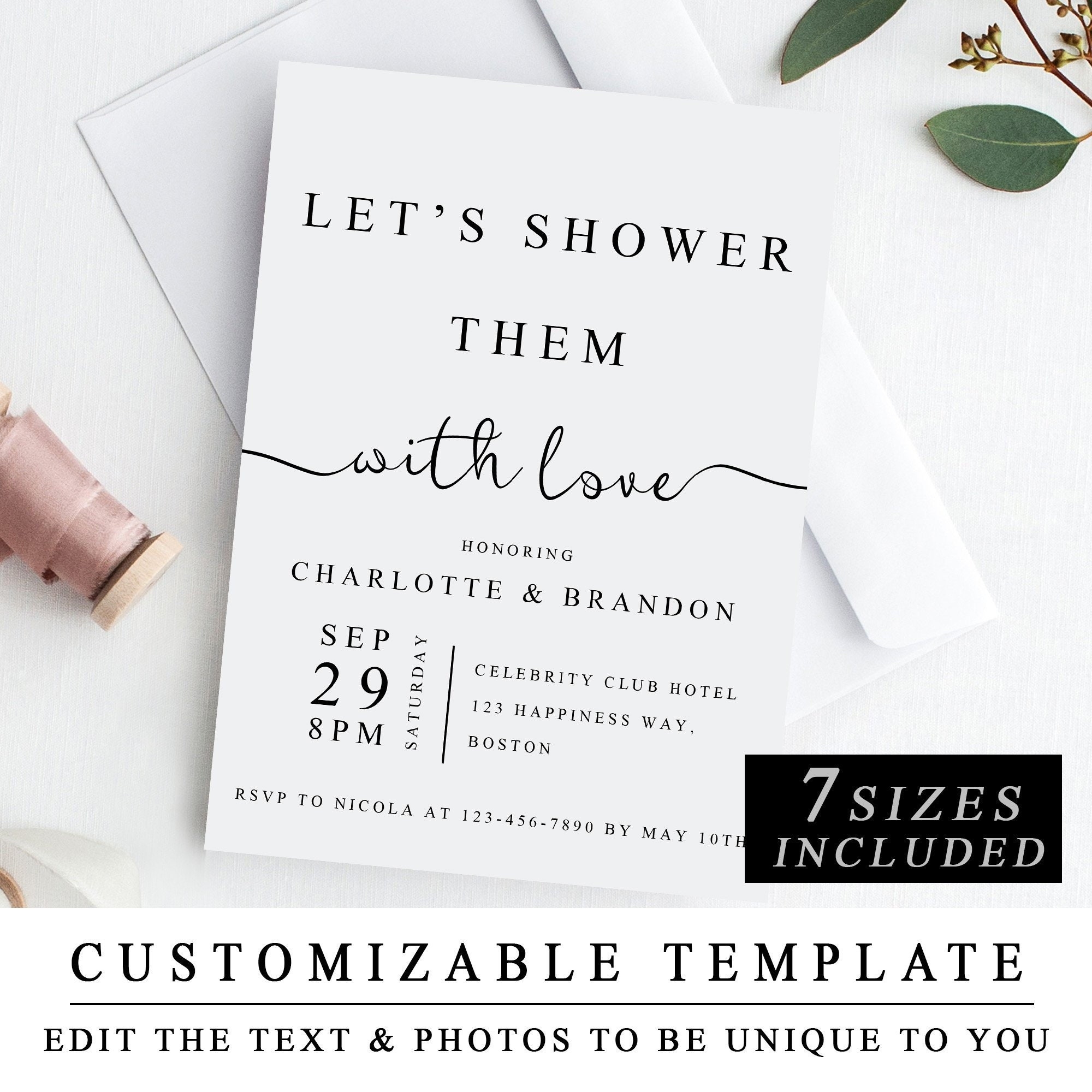 Couples Shower Invitation Template In the One Printable Wedding Shower Invite Card DIY Editable Couples Shower Invite INSTANT DOWNLOAD Etsy