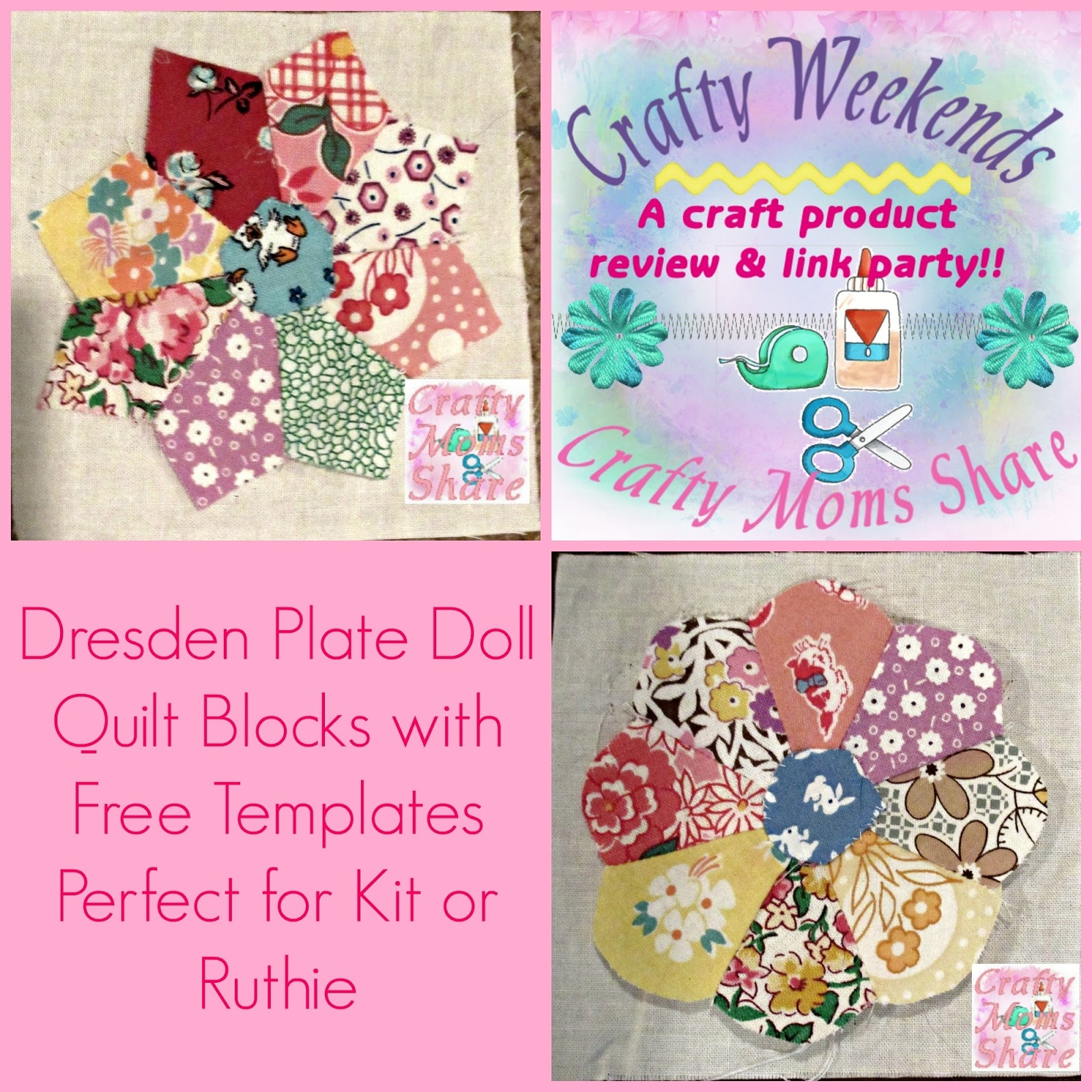 Printable Mini Dresden Plate Template Free