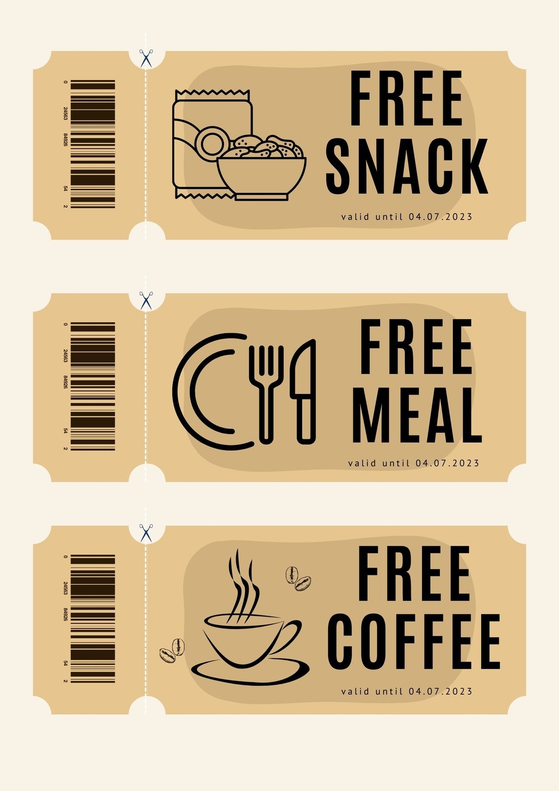 Free Printable Meal Voucher Templates
