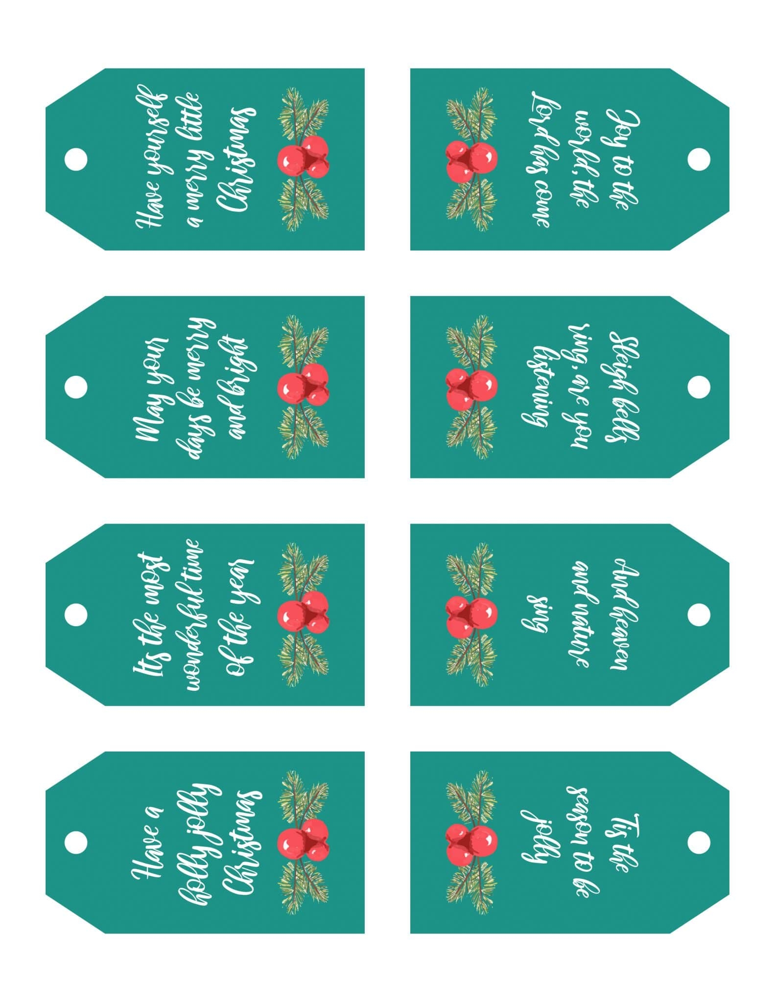 Cute U0026 Free Printable Christmas Tags For Everyone On Your List Tulamama