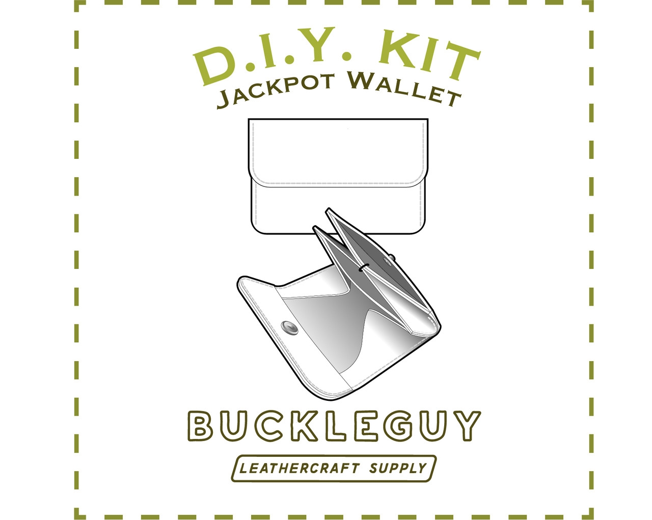 Danesh Jackpot Flap Wallet Leather Pattern PDF Template Buckleguy