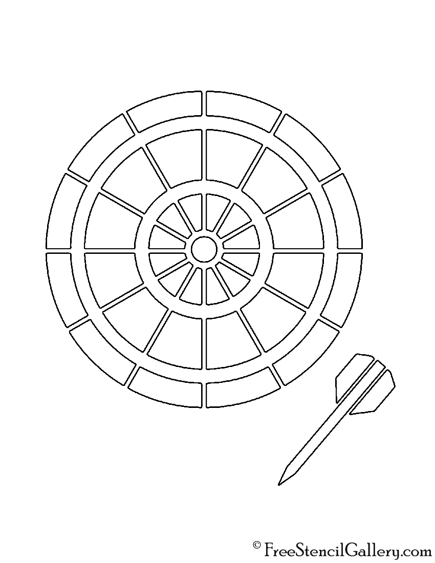 Dartboard Stencil Free Stencil Gallery