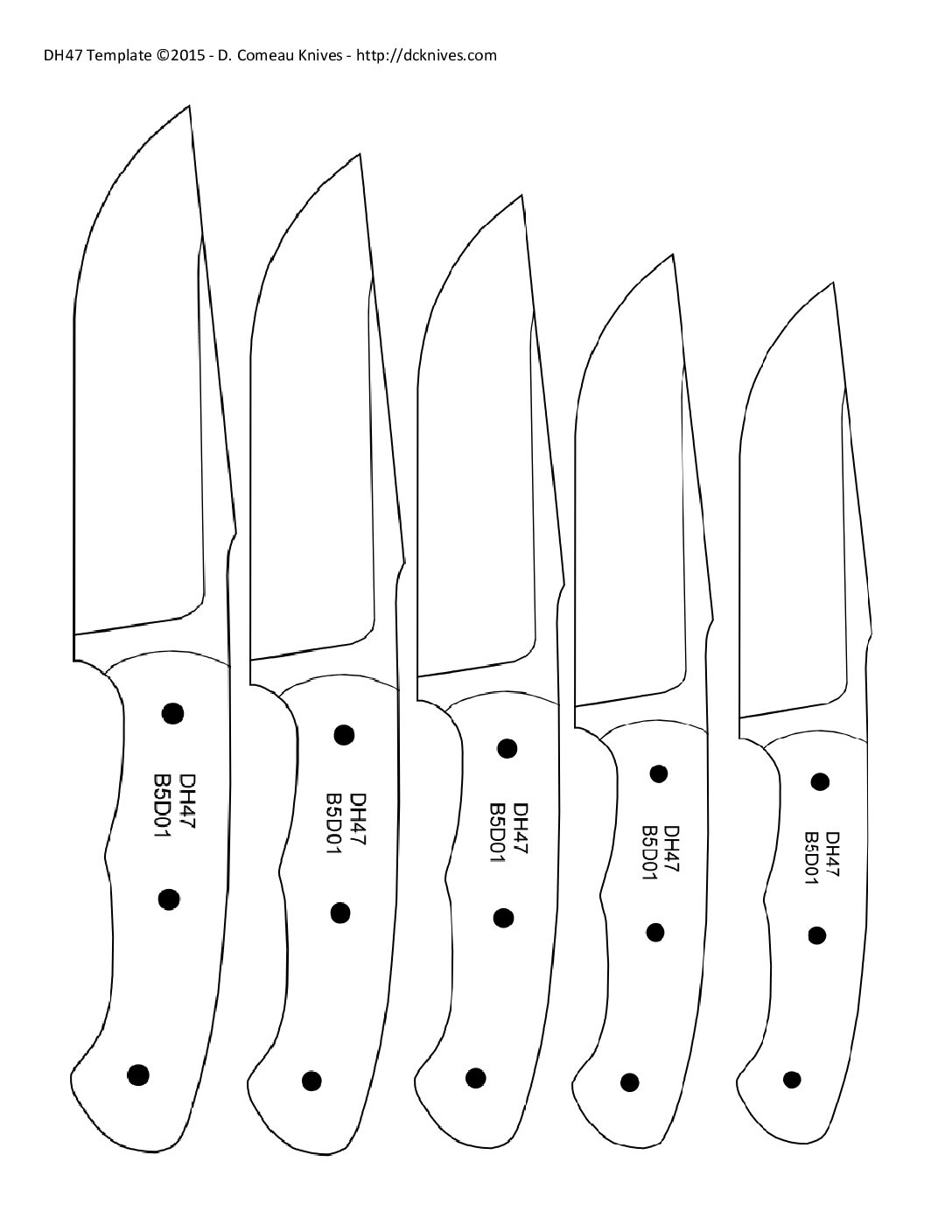 Free Printable Knife Templates