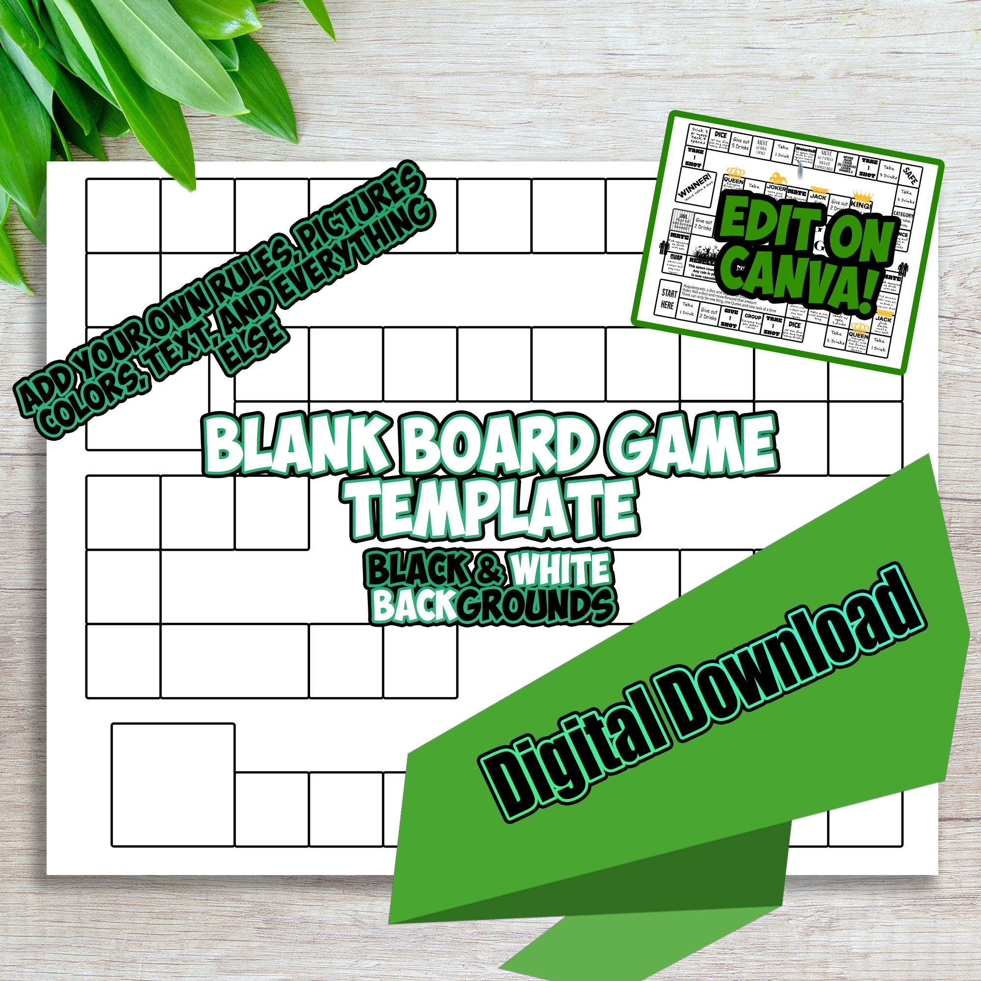 DIY Blank Game Board Kids Game Board Adult Game Board Board 
