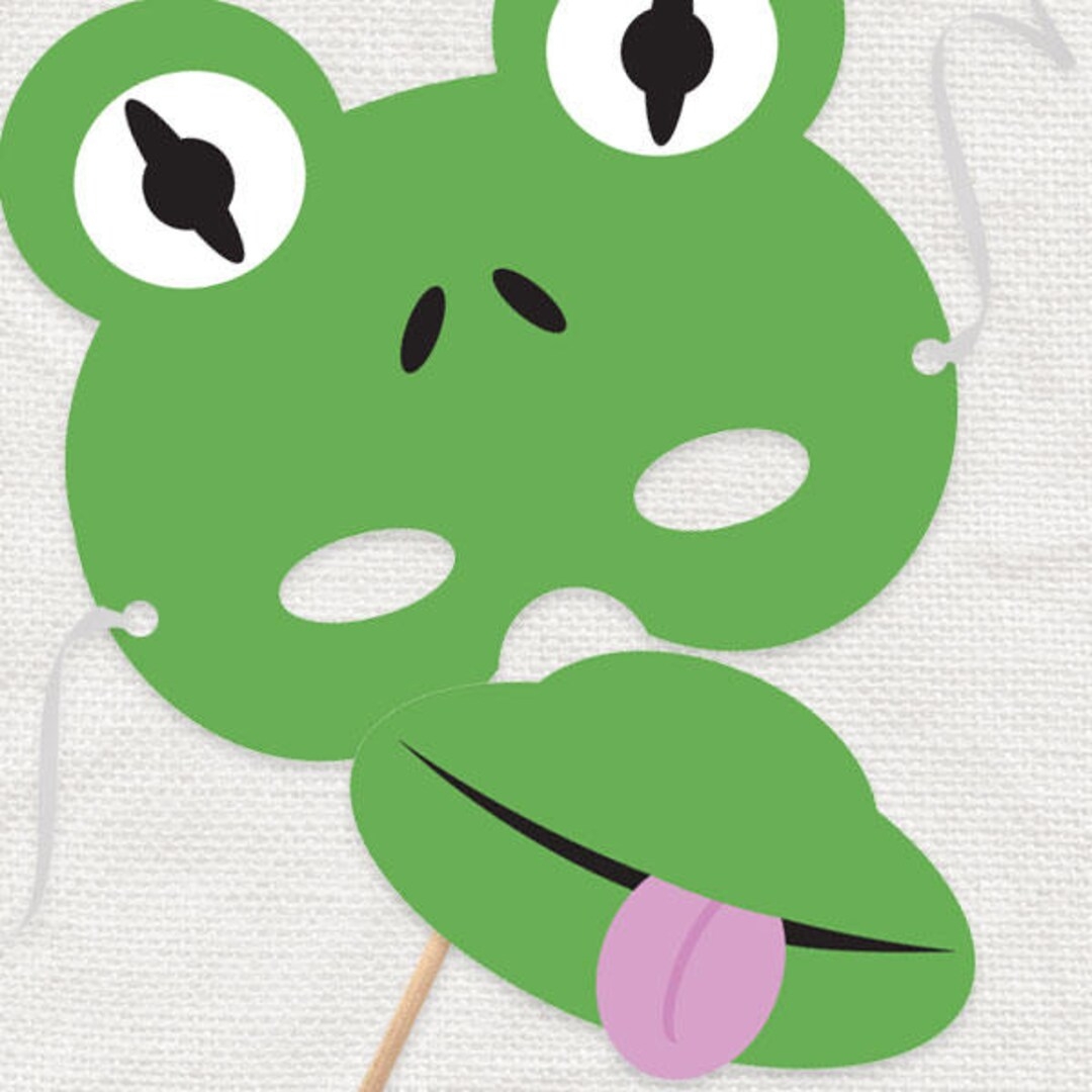 DIY Party Costume Mask Freaky Frog Template Printable Download Green Dress Up Halloween Costume Kids Birthday Party Party Favor Etsy Canada