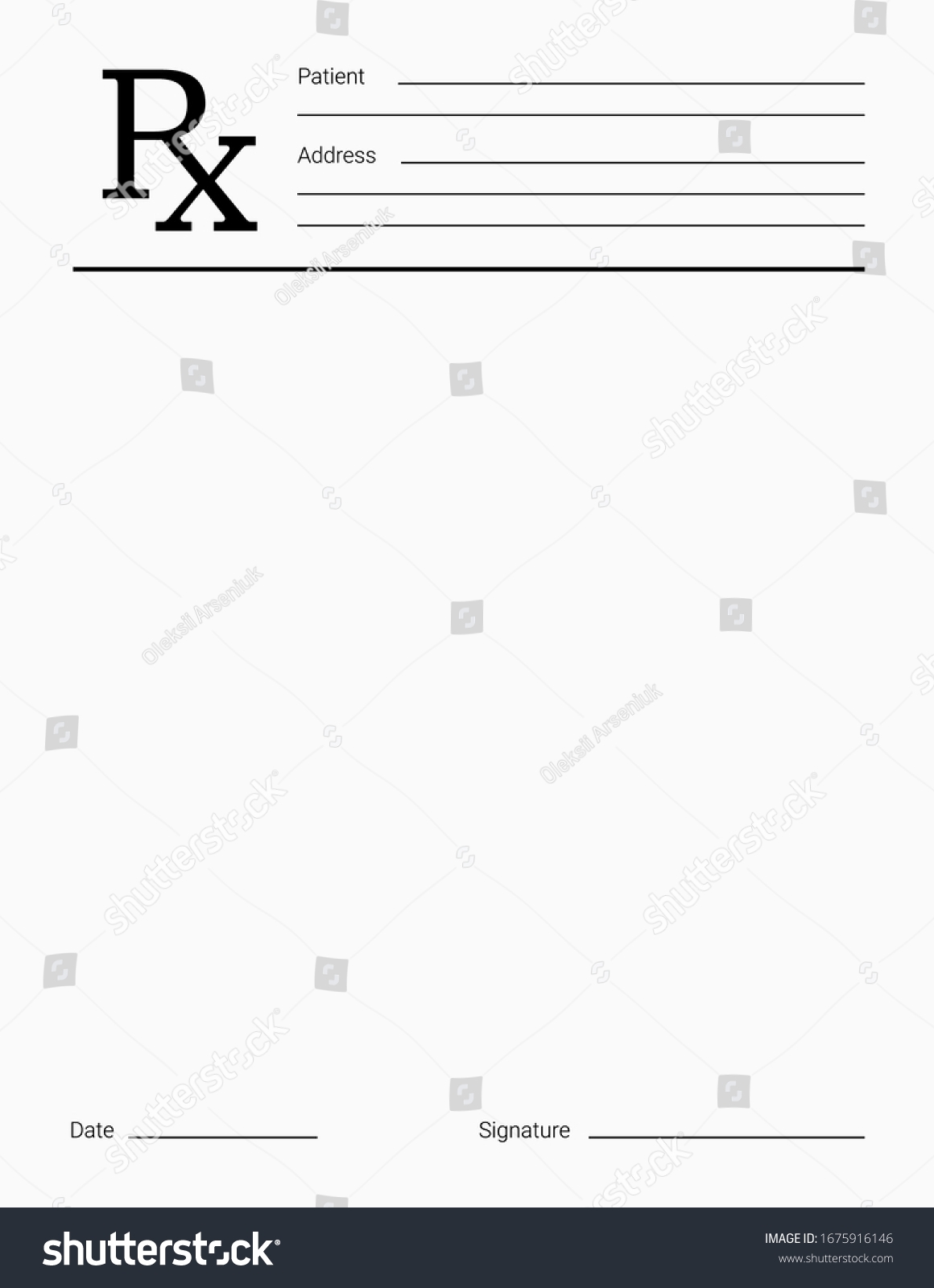 Doctors Rx Pad Template Blank Medical Stock Vector Royalty Free 