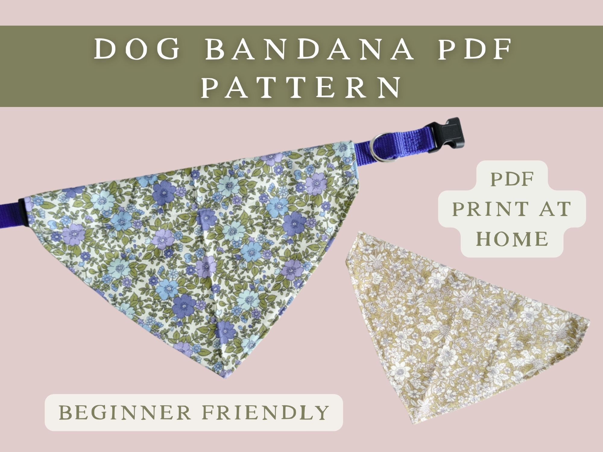 Dog Bandana Sewing Pattern Etsy