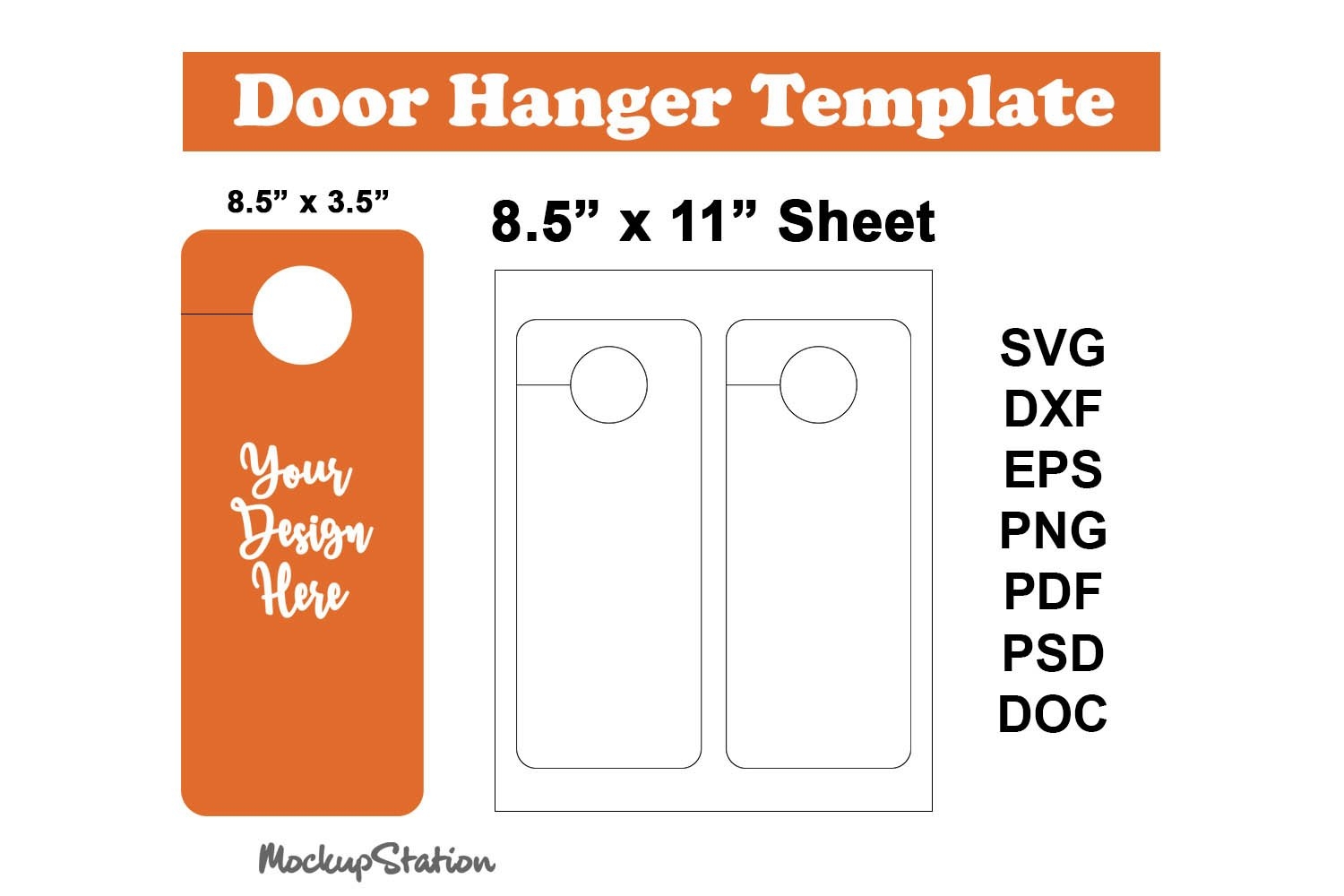 Free Blank Printable Door Hanger Templates