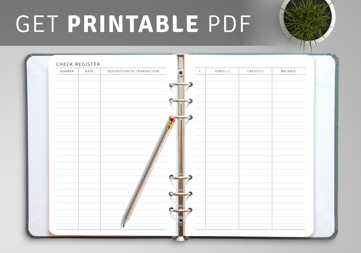 Blank Check Register Template Printable