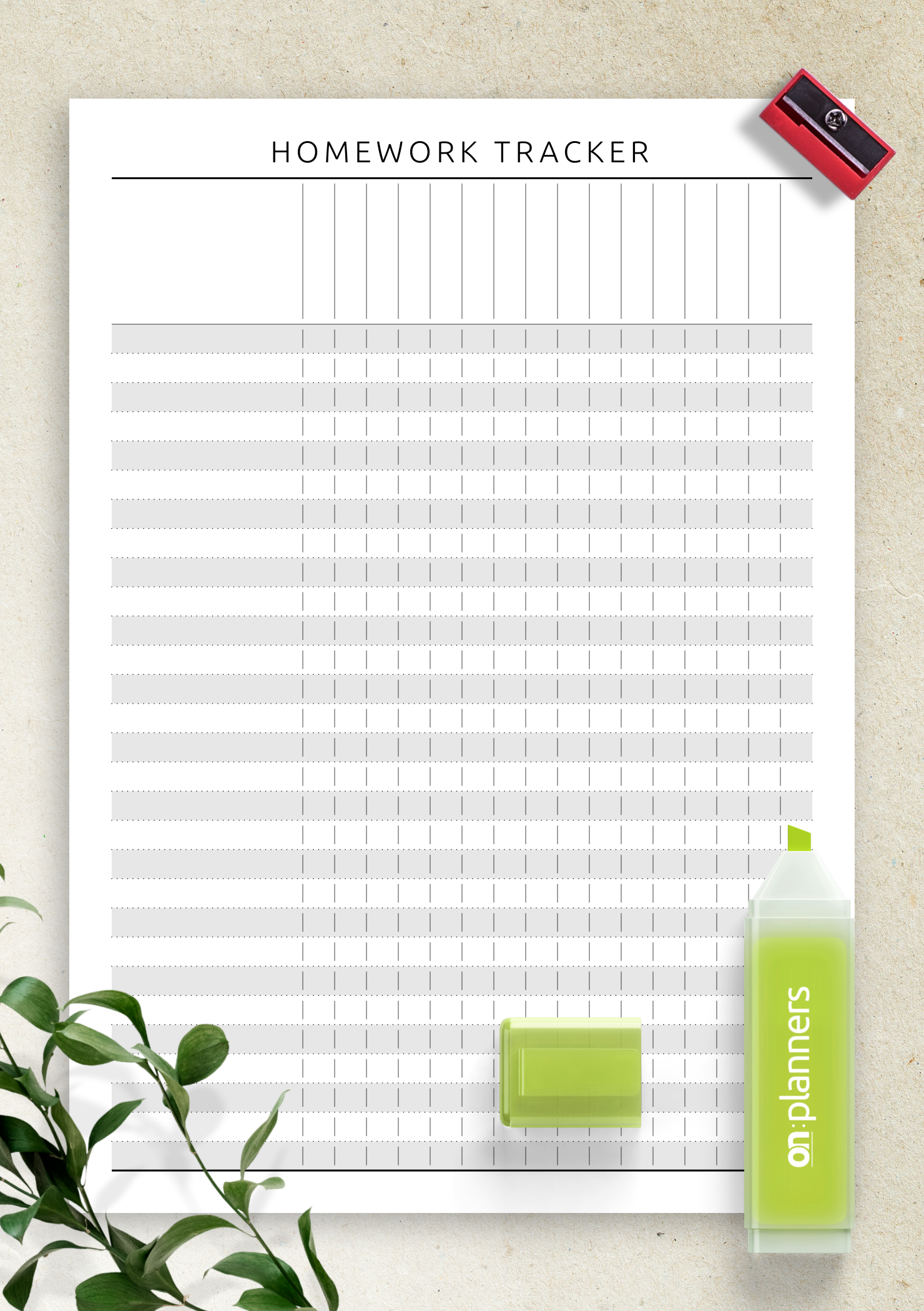 Free Printable Homework Templates