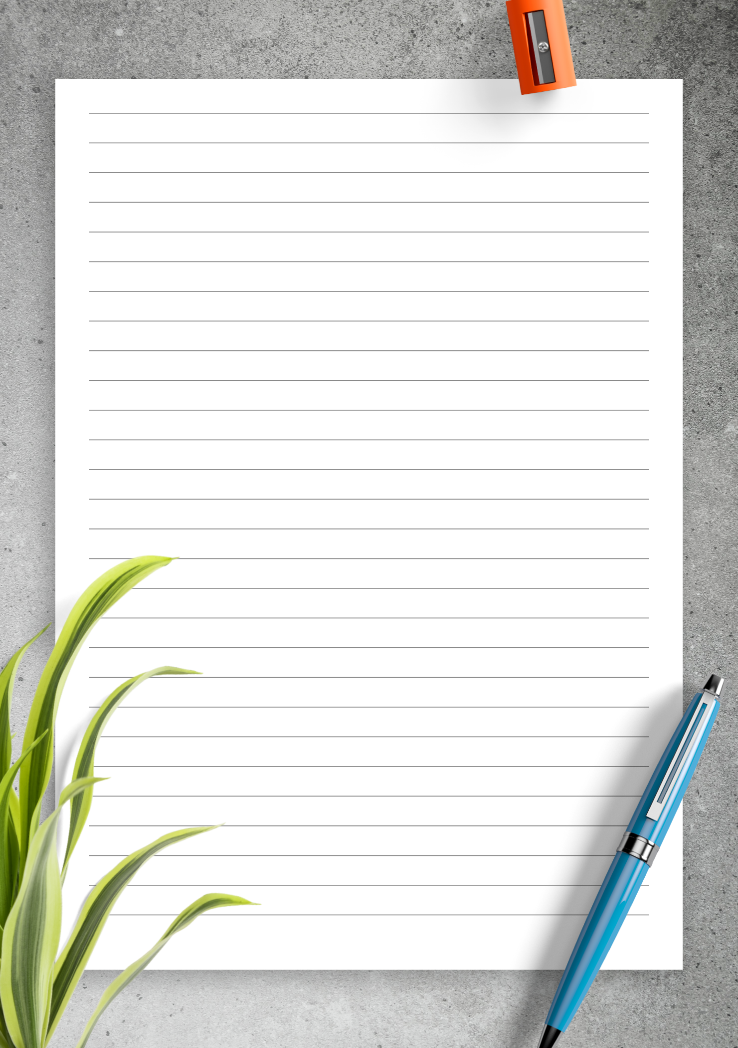 Printable Lined Paper Template Free
