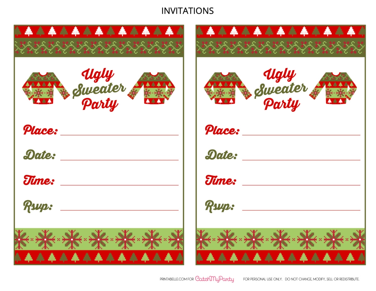 Download These Festive FREE Ugly Sweater Party Printables Catch 