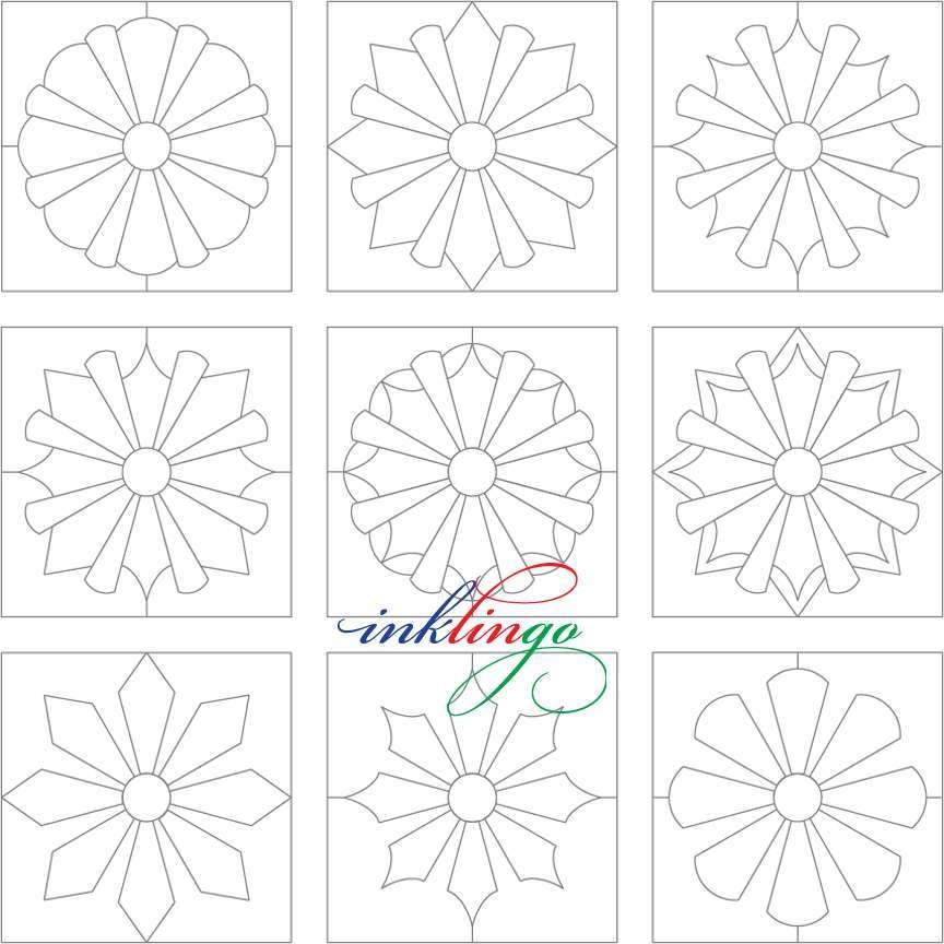 Printable Mini Dresden Plate Template Free