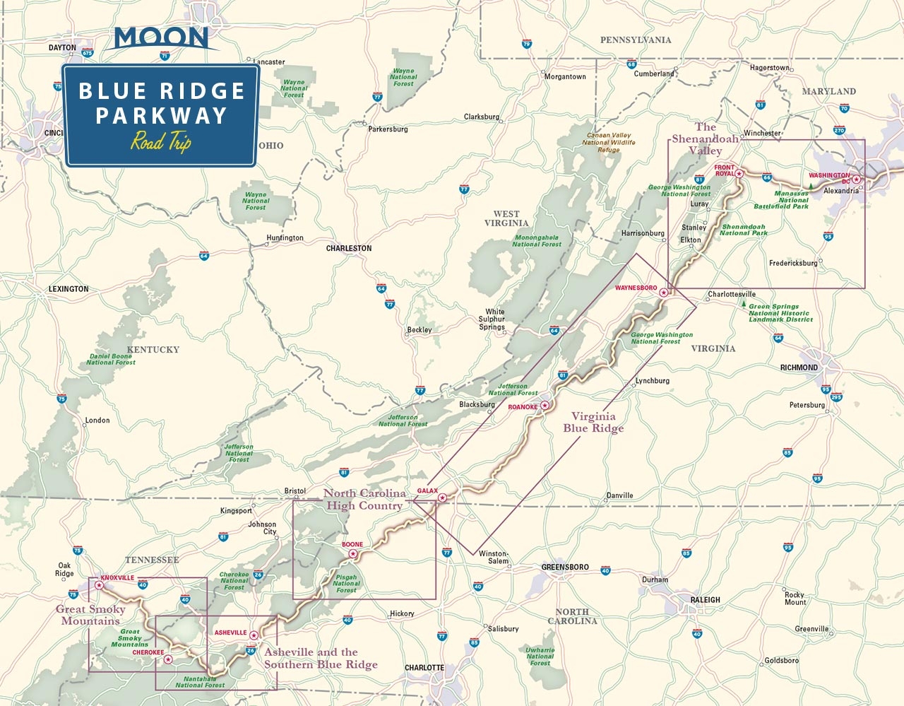 Blue Ridge Parkway Map Printable