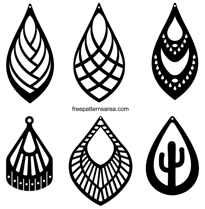 Leather Earring Templates Free Printable