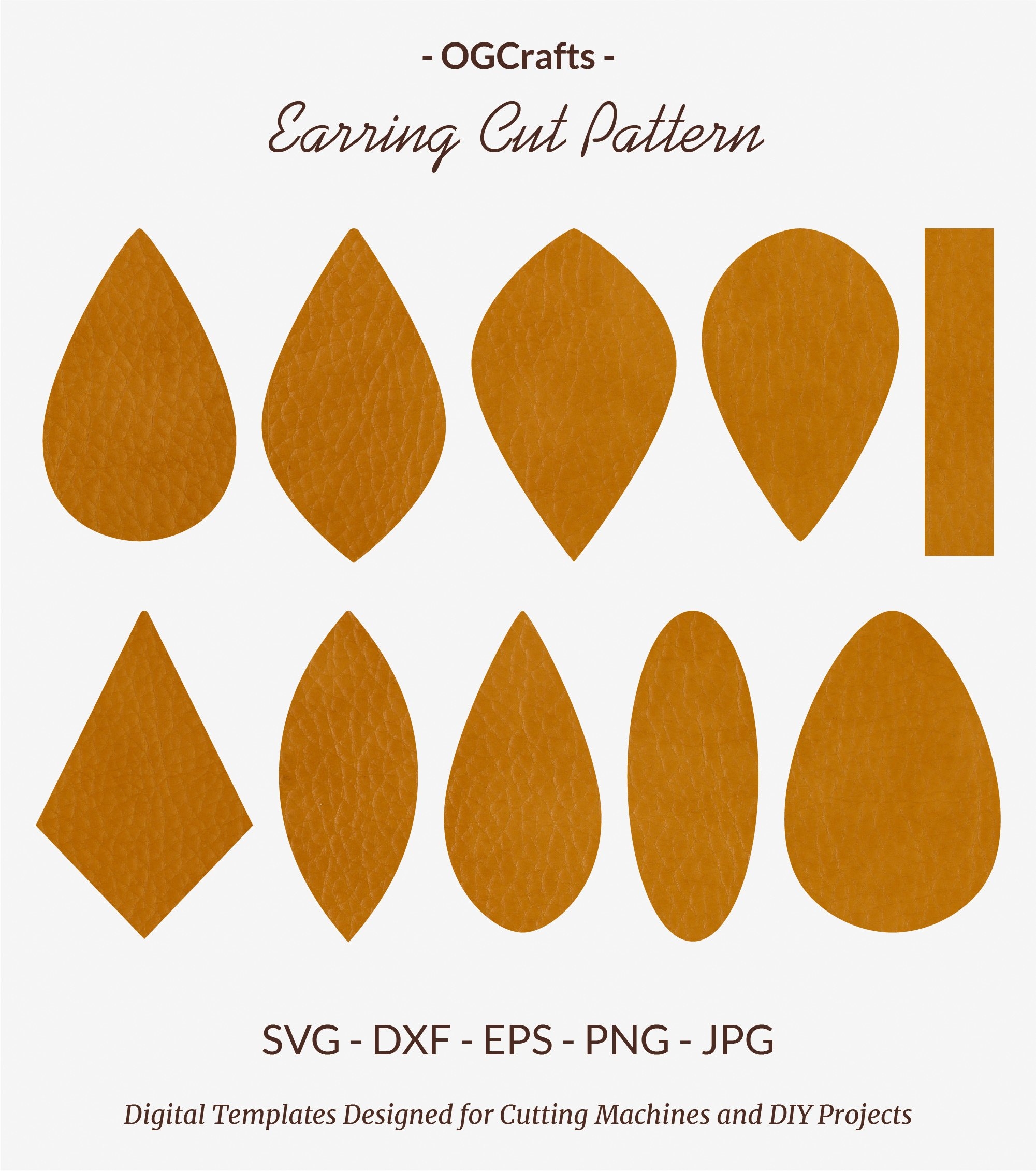Earring SVG Faux Leather Earring Template 1468217 