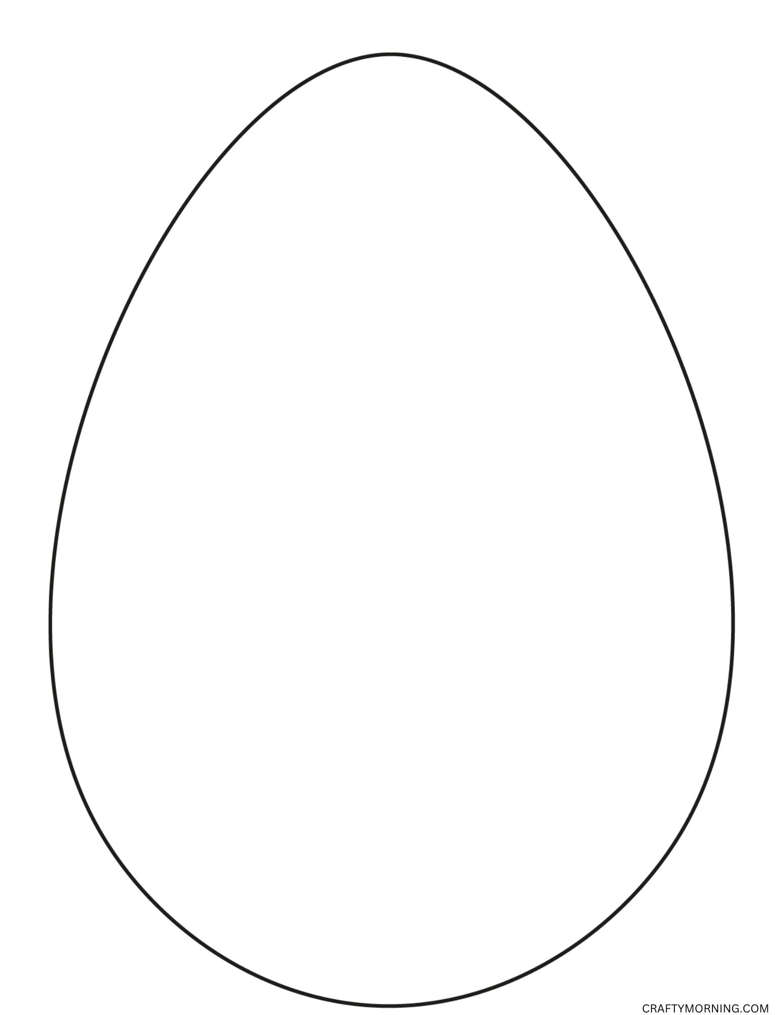 Easter Egg Template Printable Free
