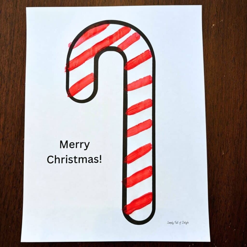 Free Printable Candy Cane Template