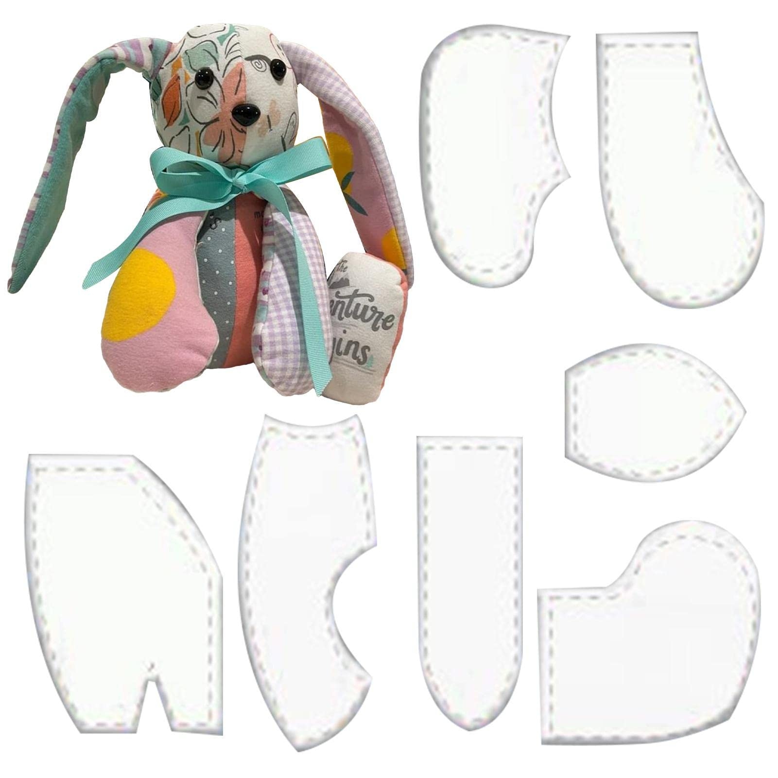 Easy Sewing Patterns Multi Size Soft Plush Bunny Template Lovely Rabbit Manual Sewing Ruler Template Set For Spring Easter Decoration Amazon co uk Home U0026 Kitchen