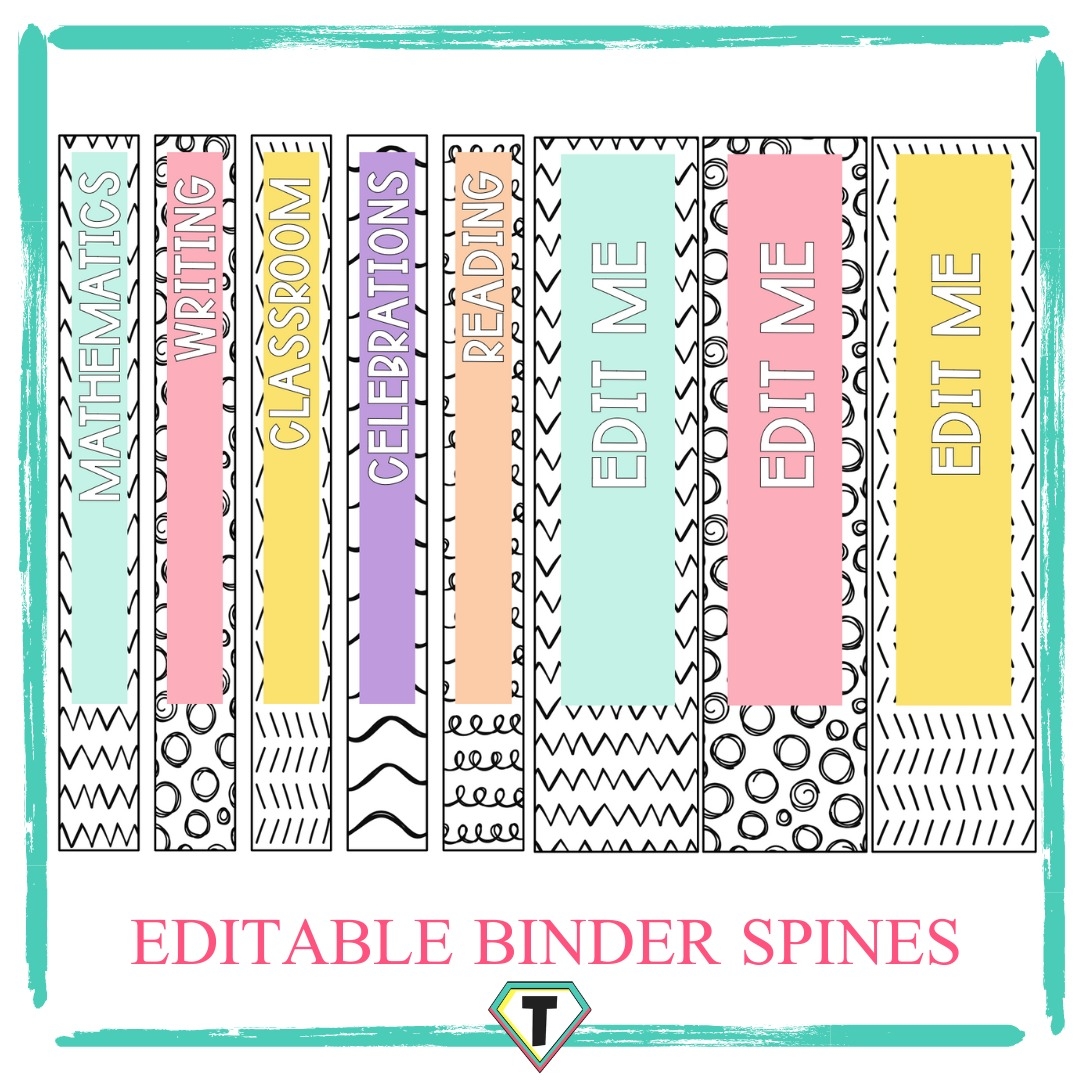 Free Printable Binder Spine Template