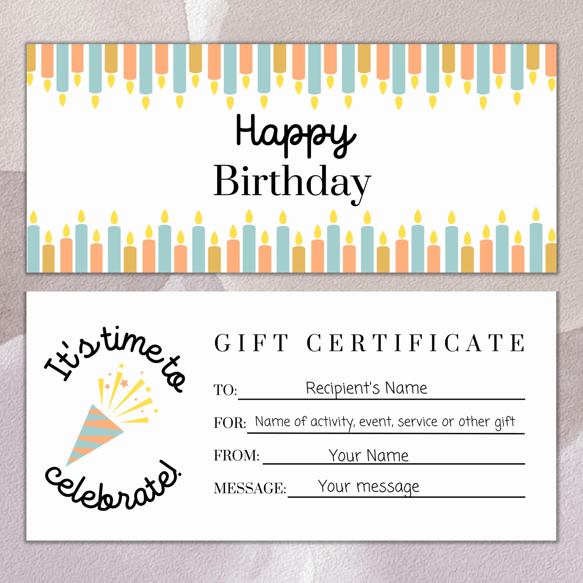 Free Printable Birthday Coupon Template