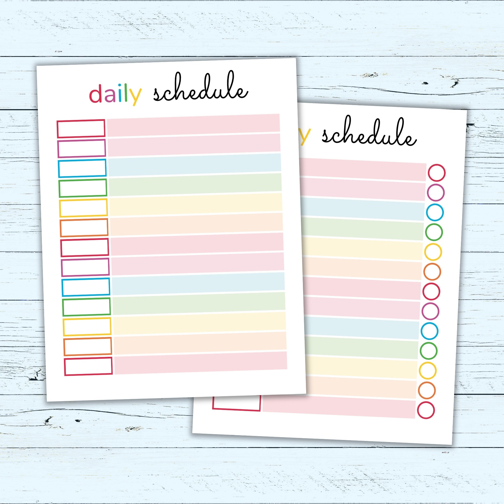 Printable Blank Schedule Template