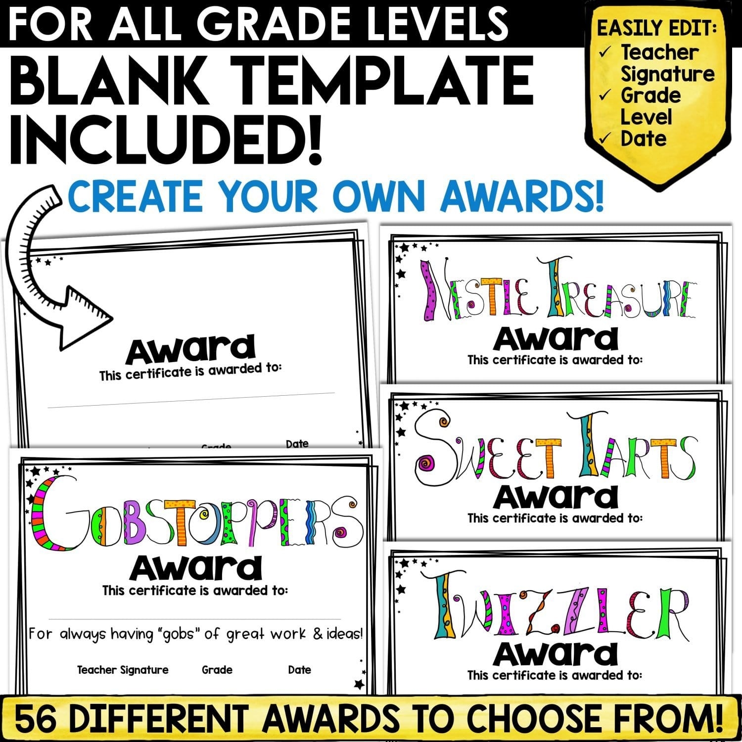 Printable Candy Bar Awards Template Free