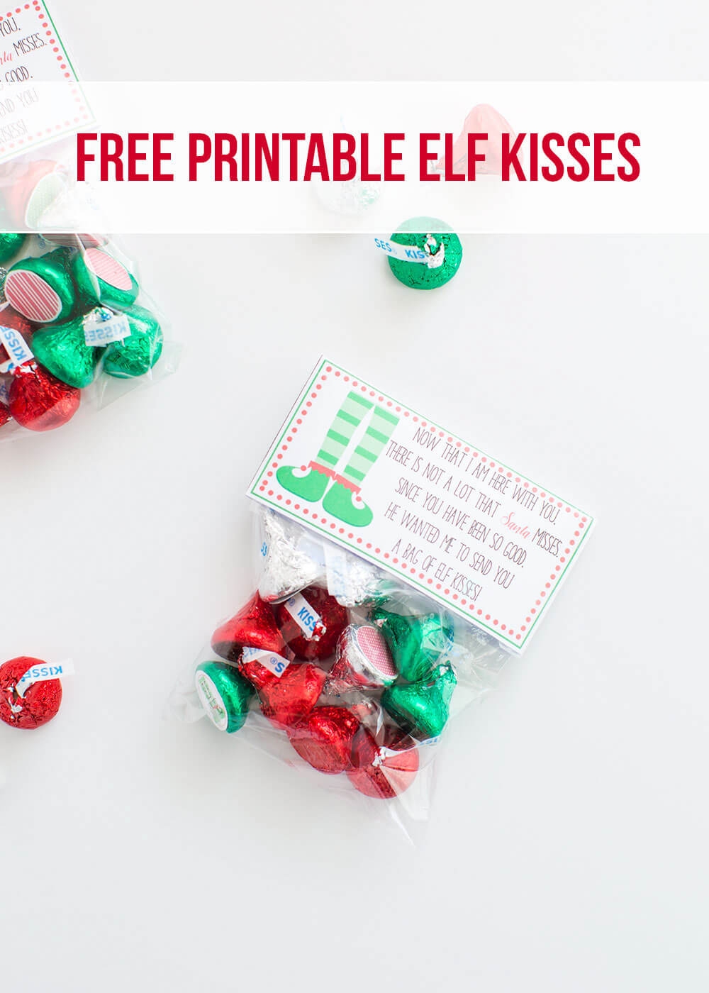Free Elf Kisses Printable Template
