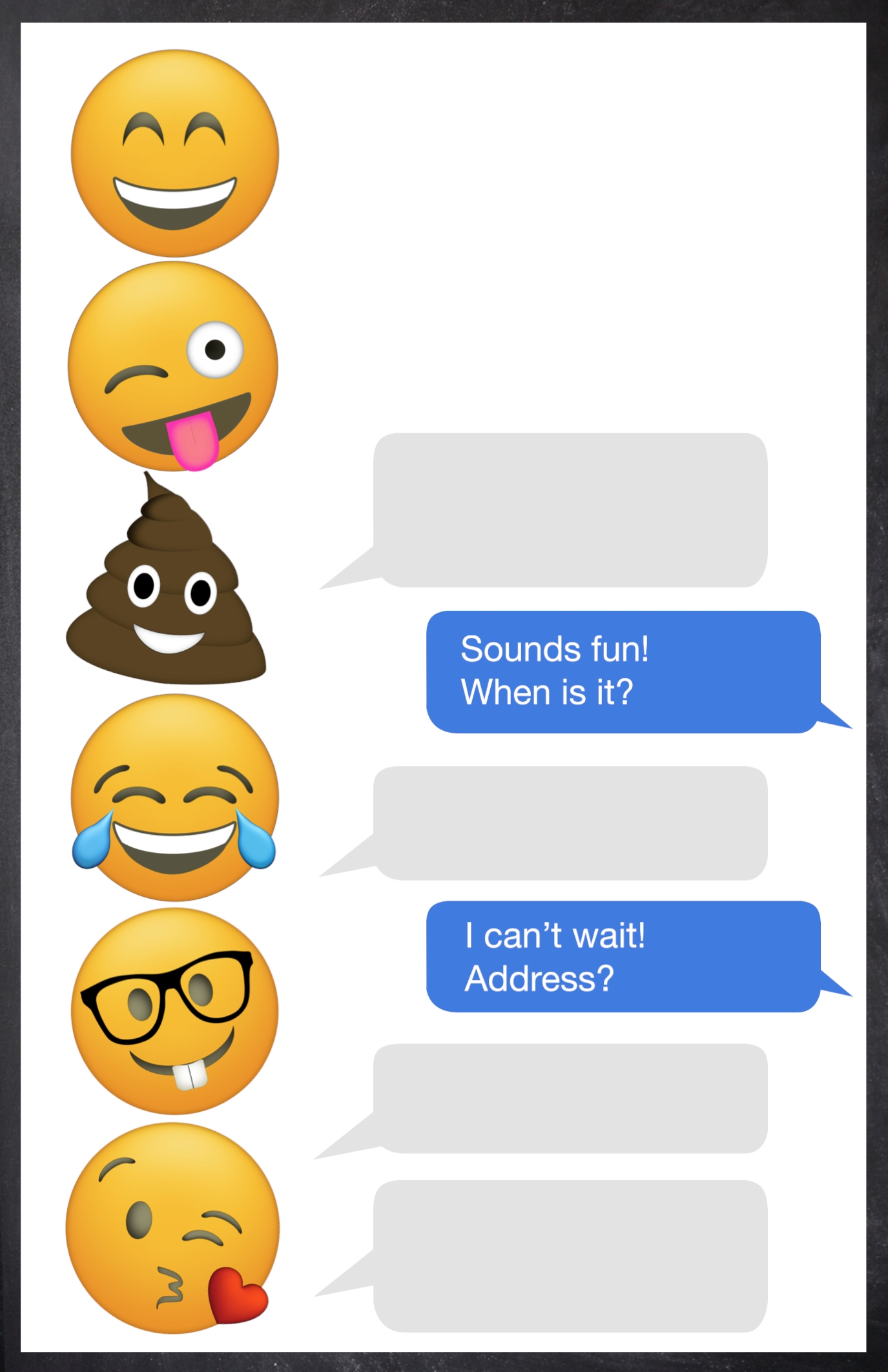 Emoji Birthday Invitations Free Printable Template Paper Trail 