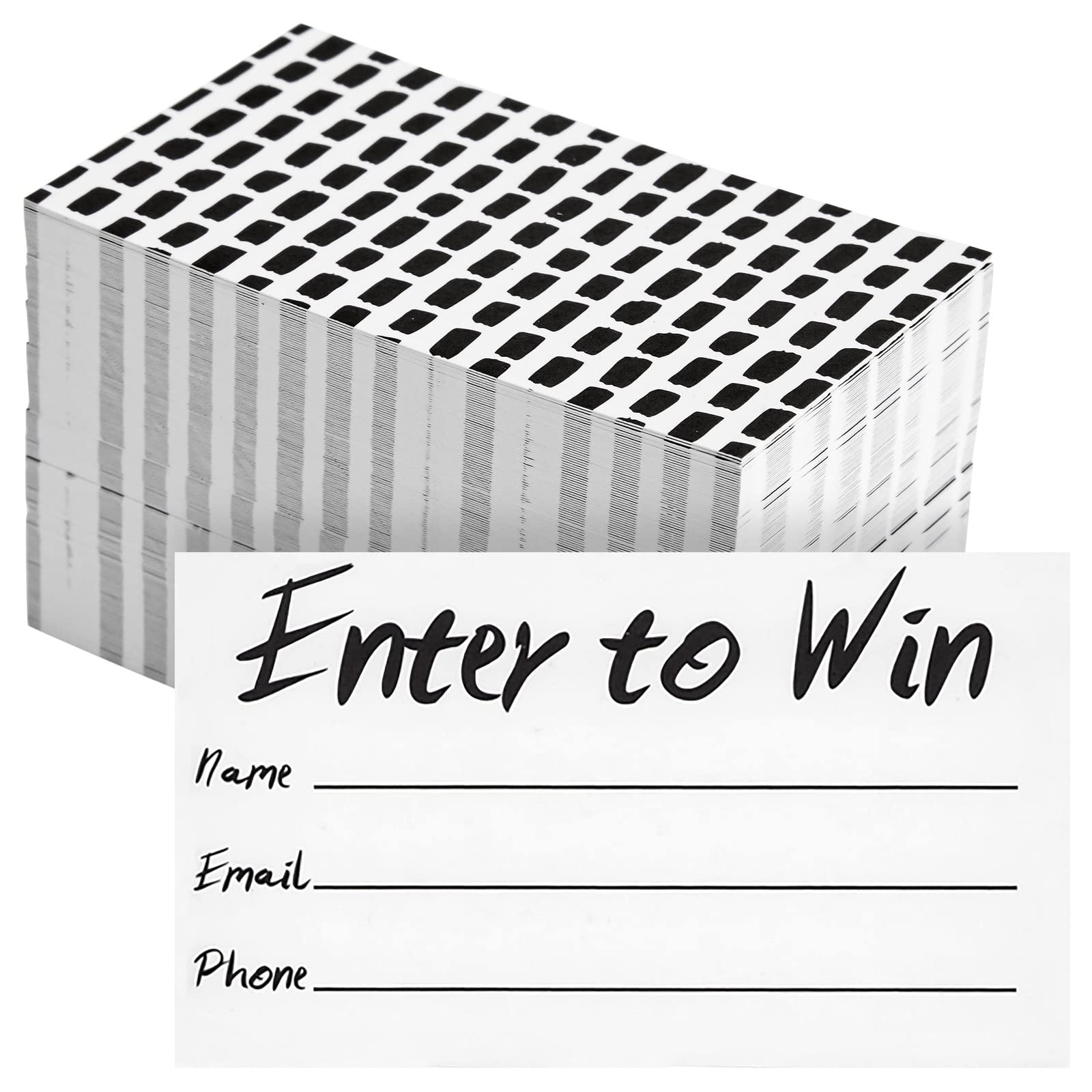 Enter To Win Cards 200 Pack Entry Form Cards Entry Cards For Contests Raffles Ballots Drawings White 3 5 X 2 Inches