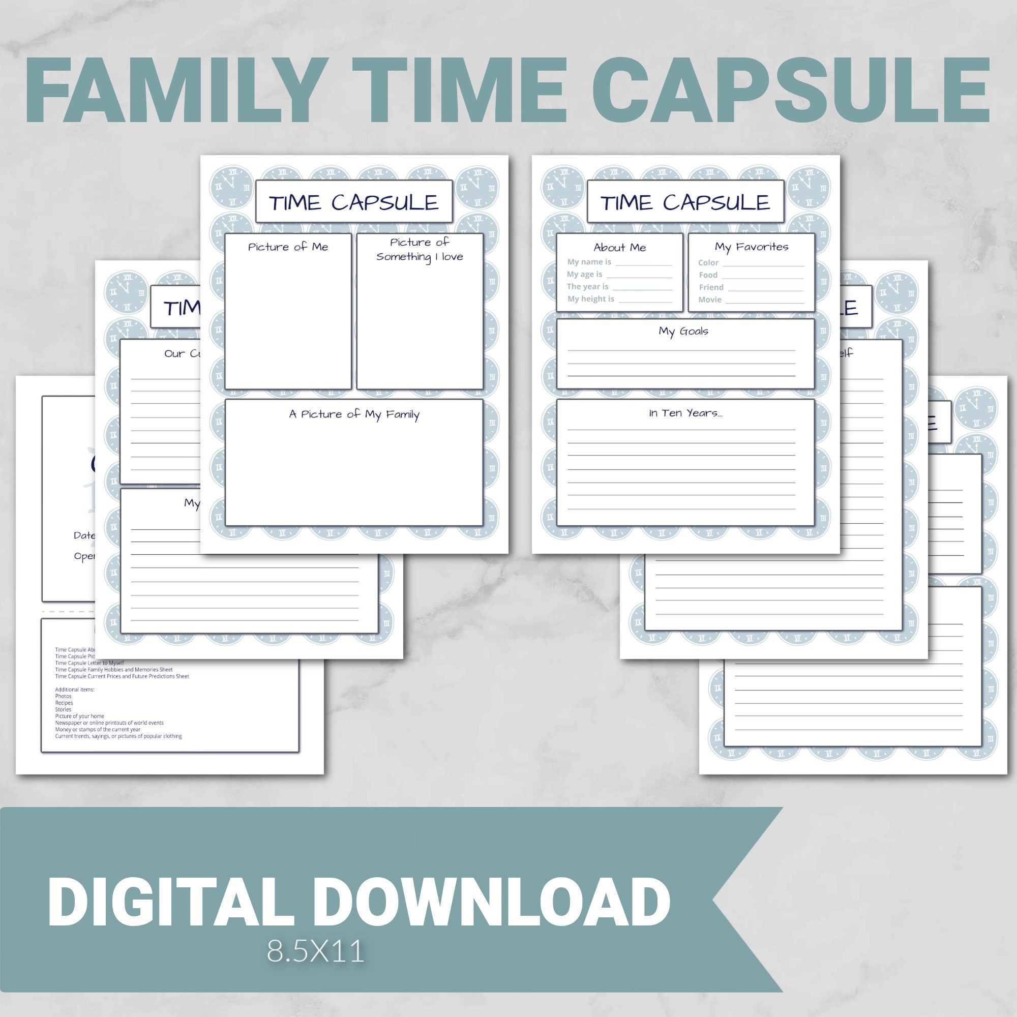 Printout Free Printable Time Capsule Template
