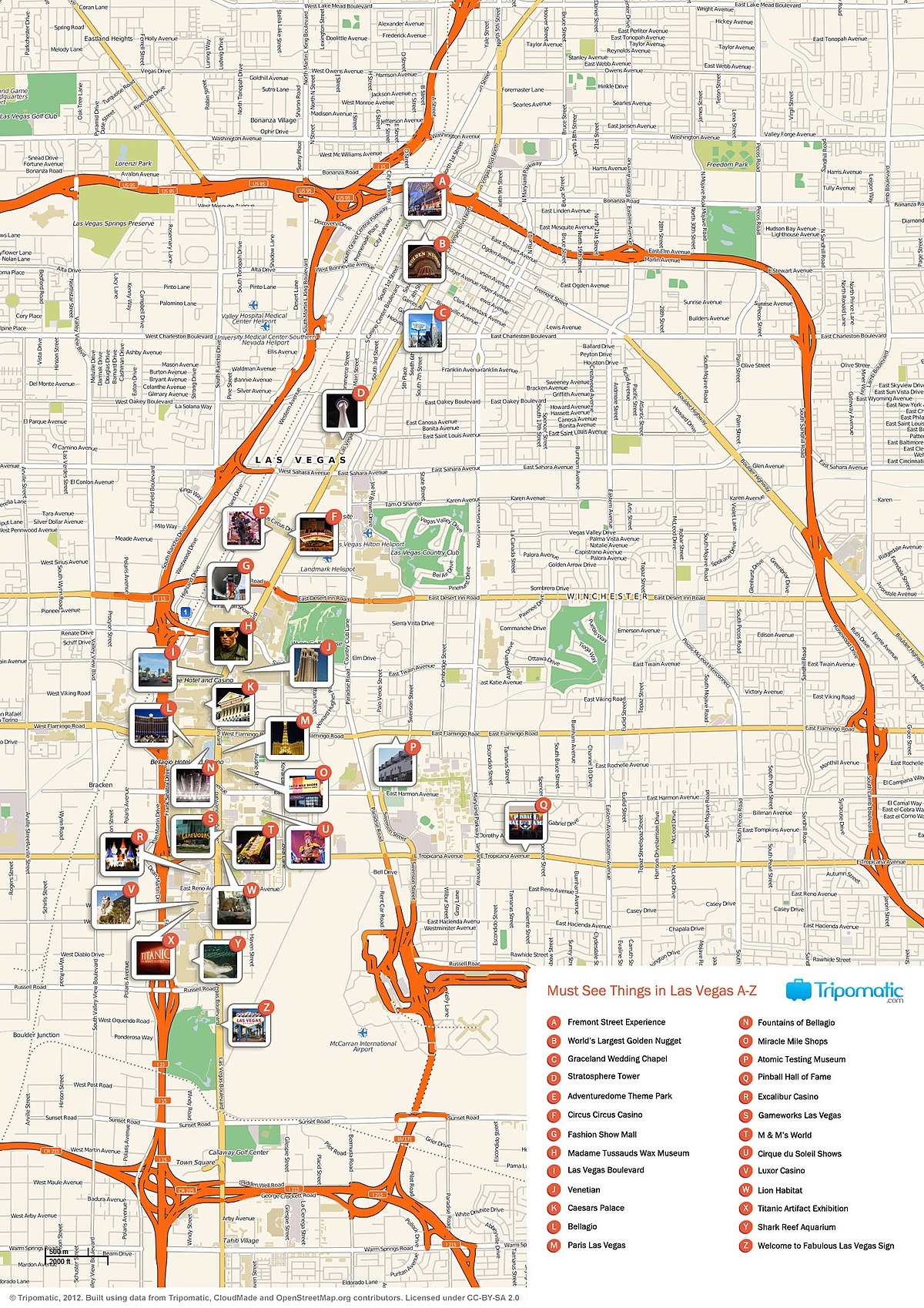 Printable Las Vegas Map