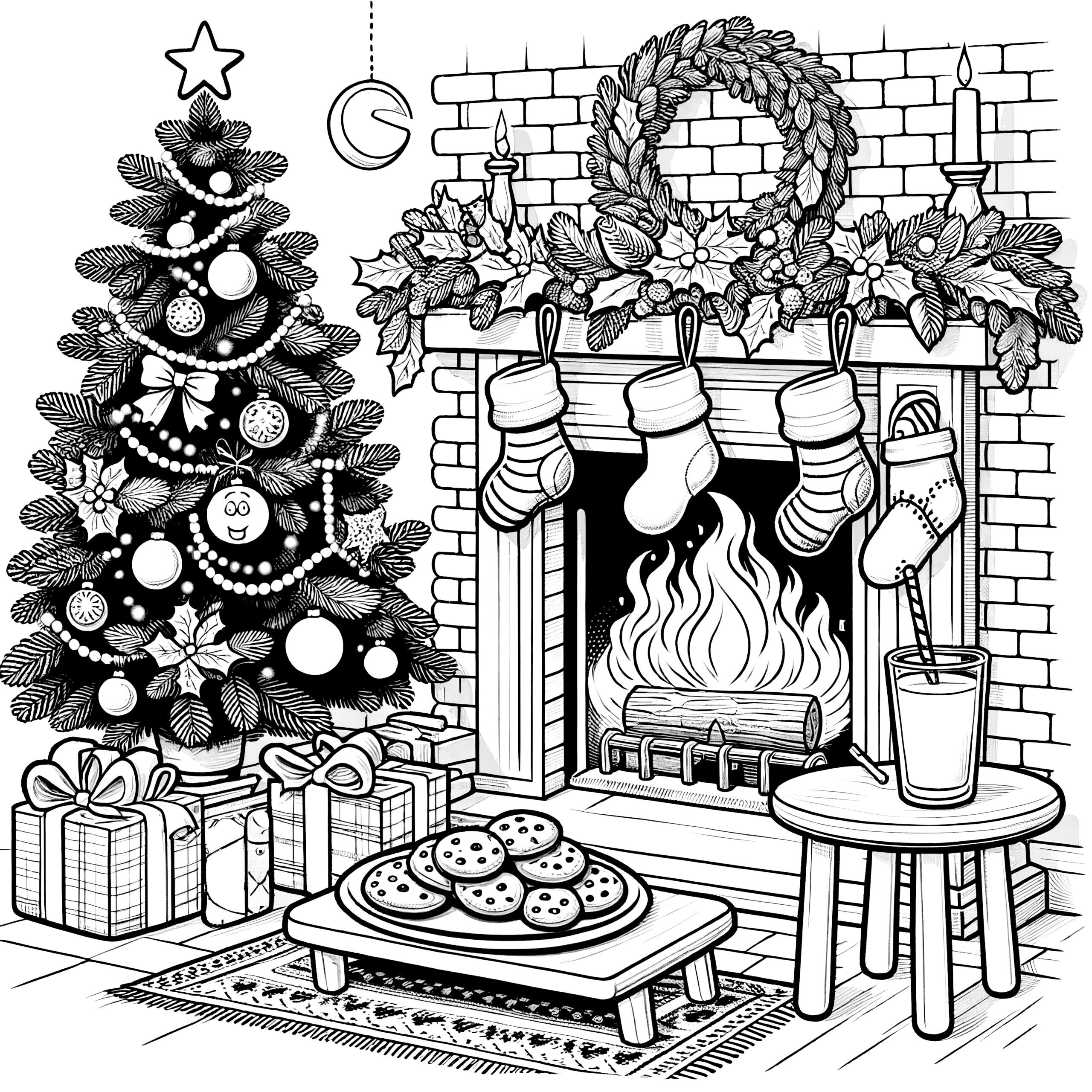 Free Printable Fireplace Template Printable