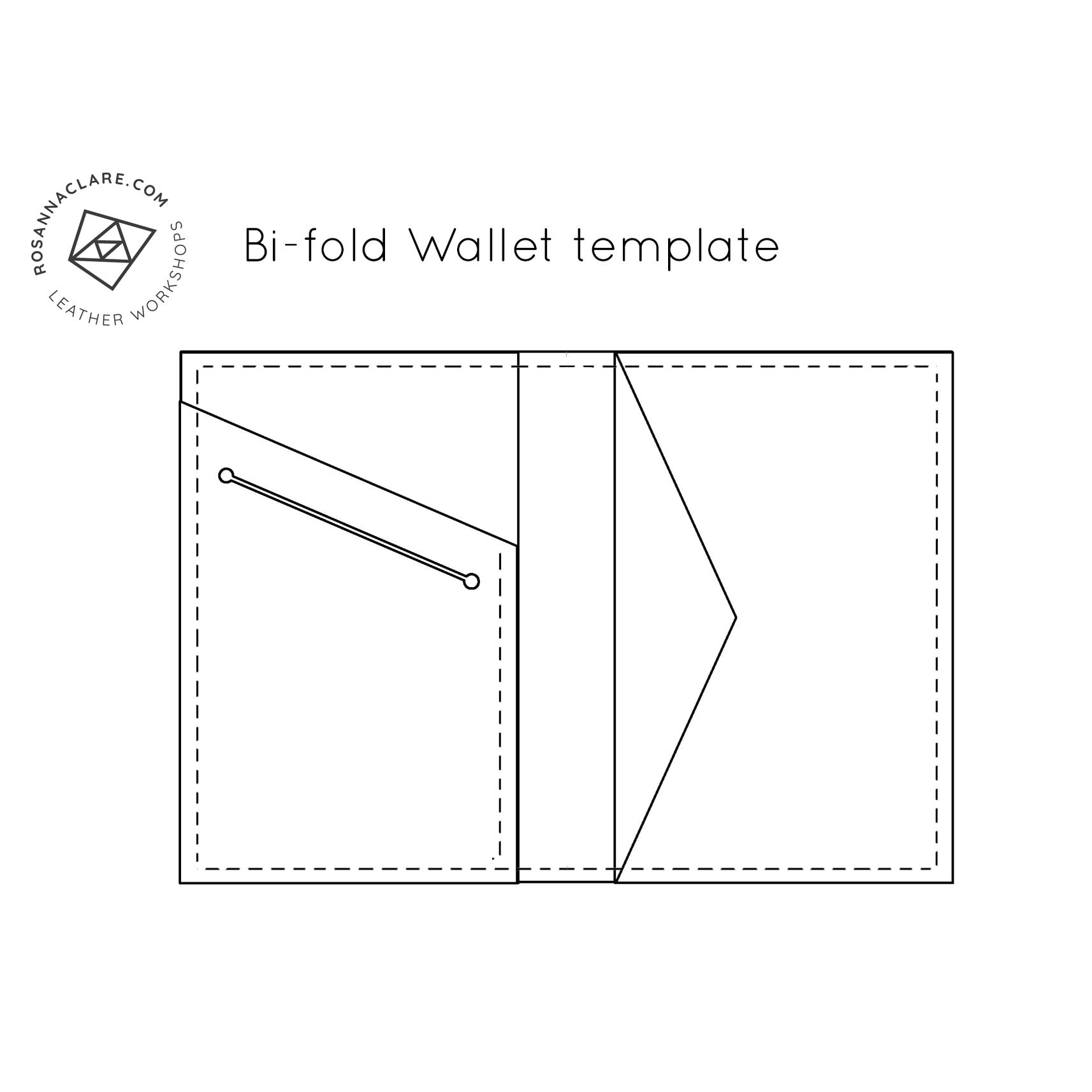 Folded Wallet PDF Pattern Template For Leather Card Wallet Instructional Video Included Etsy
