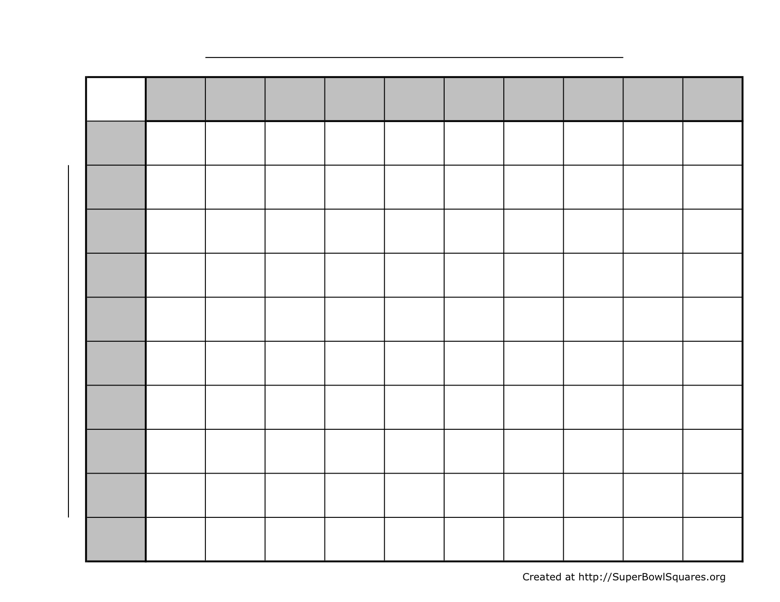Free Football Square Template Printable
