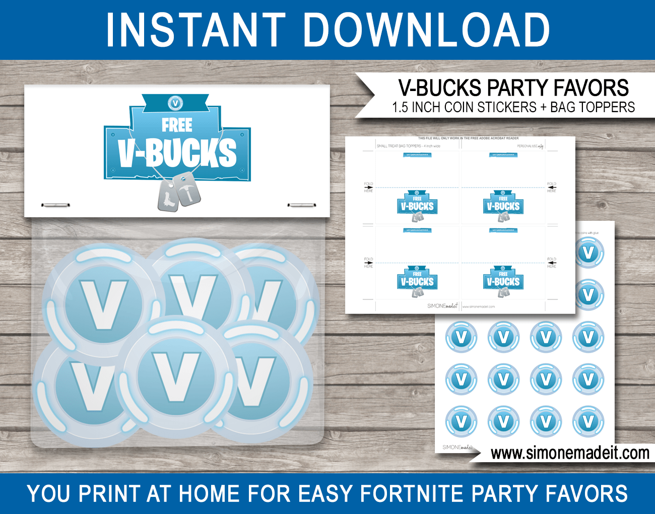 Free V Bucks Printable Template
