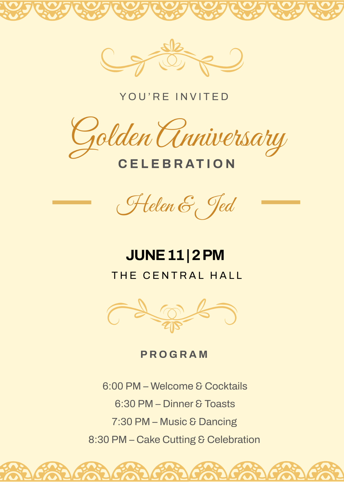 Free Printable Anniversary Invitations Templates