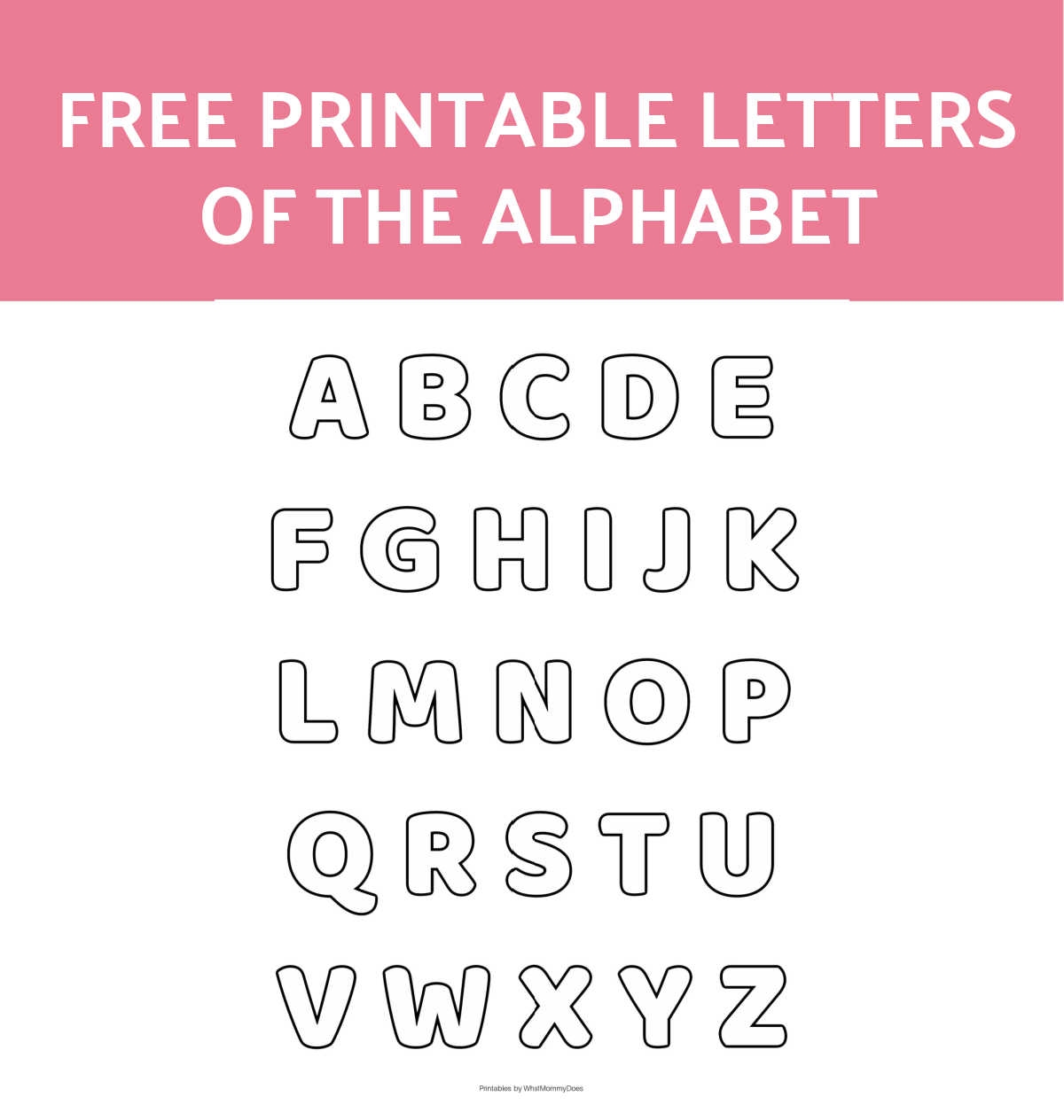 Free Printable Alphabet Stencils Templates